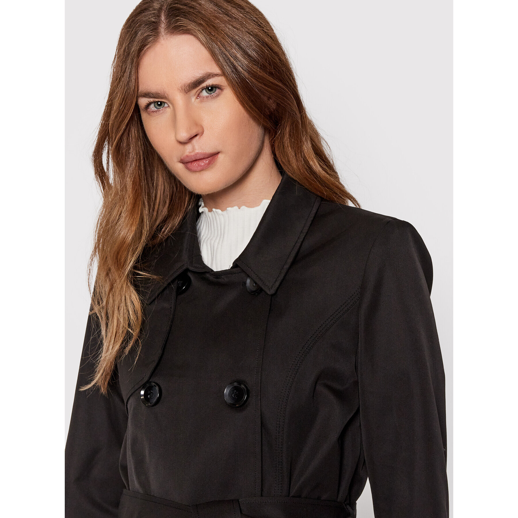 ONLY Trench Valerie 15191821 Negru Regular Fit - Pled.ro