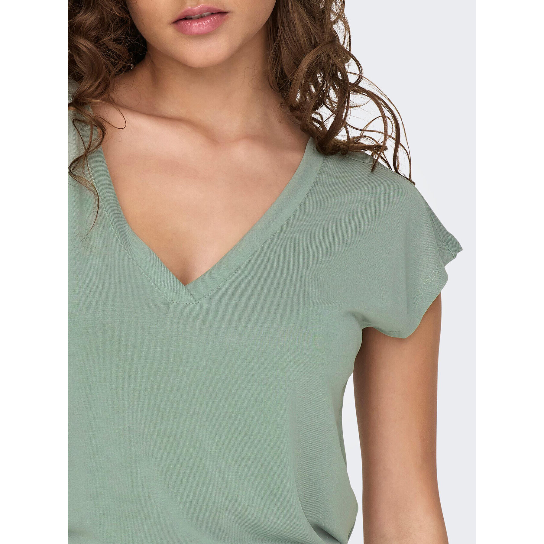 ONLY Tricou Free 15287041 Verde Regular Fit - Pled.ro