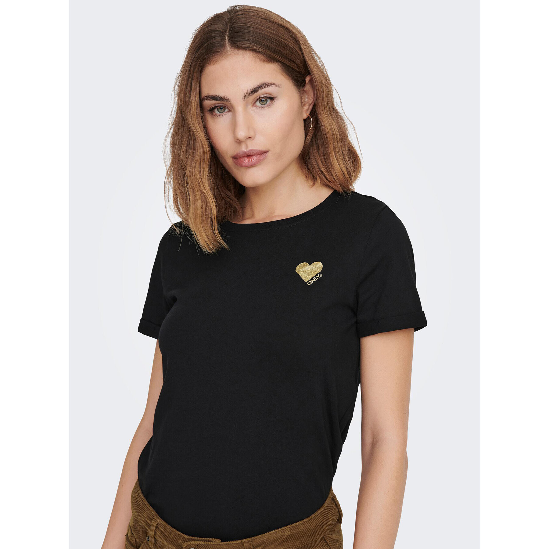 ONLY Tricou Kita 15244714 Negru Regular Fit - Pled.ro