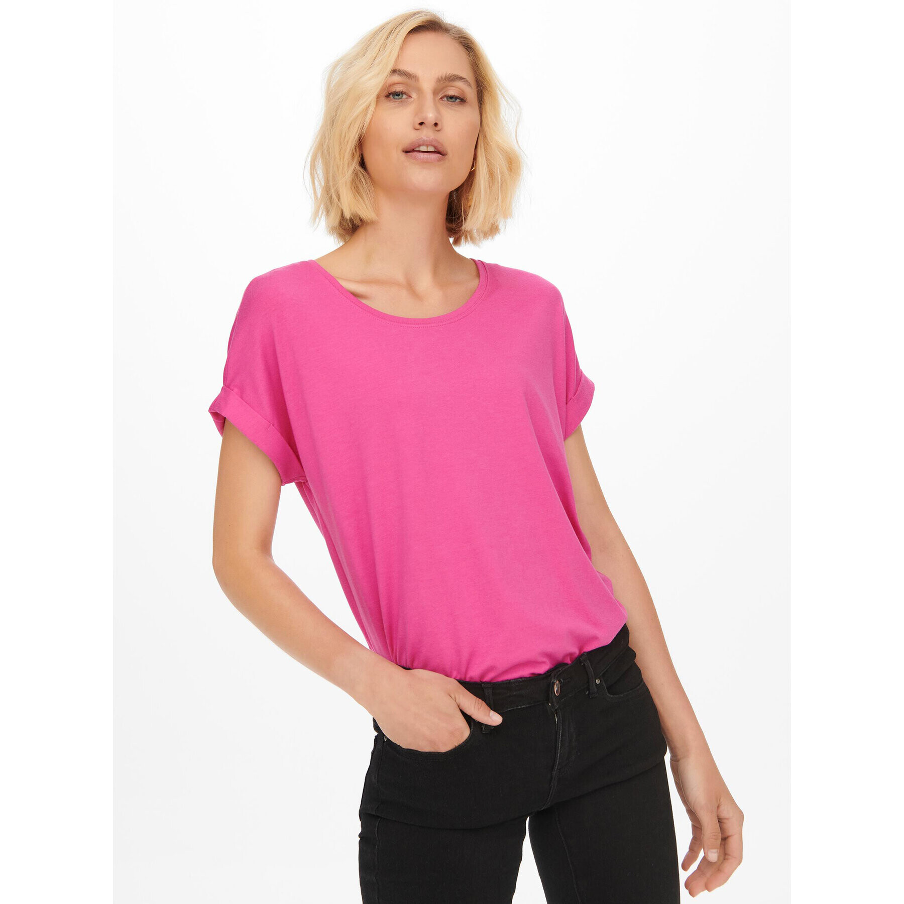 ONLY Tricou 15106662 Roz Regular Fit - Pled.ro