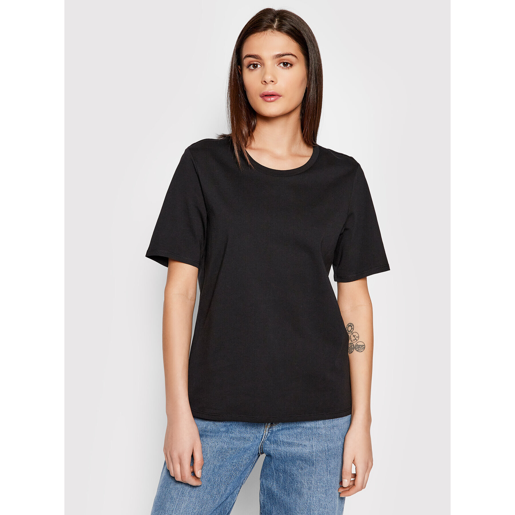 ONLY Tricou New 15256961 Negru Regular Fit - Pled.ro