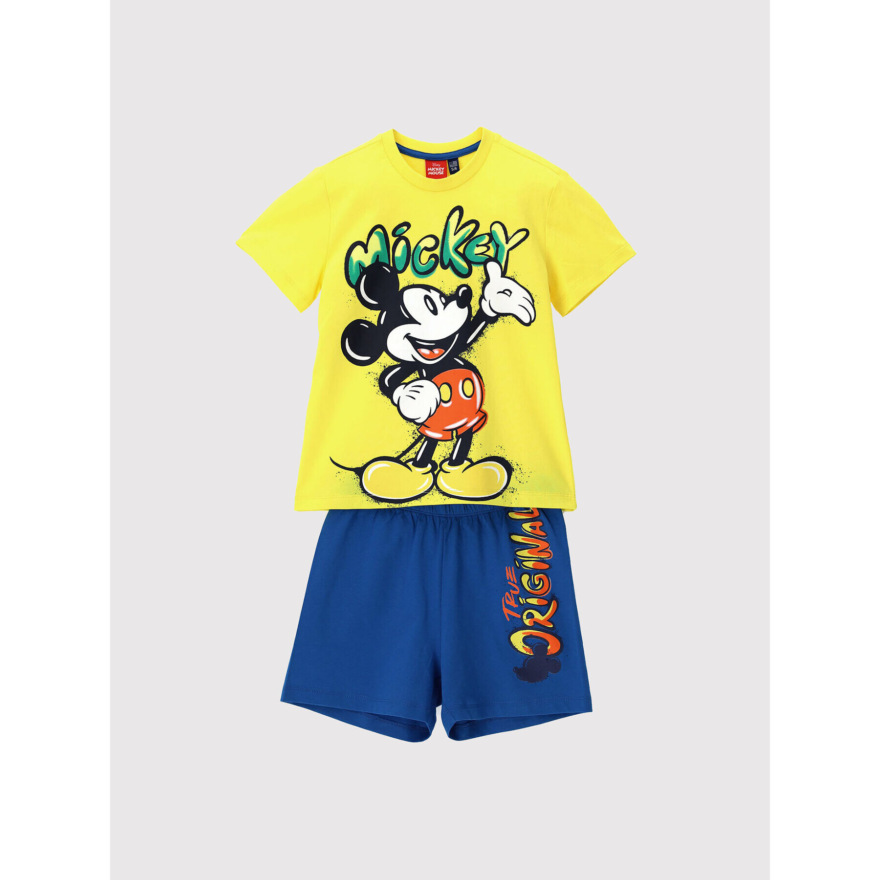 Original Marines Set tricou și pantaloni scurți MICKEY MOUSE DCPV2247B Colorat Regular Fit - Pled.ro