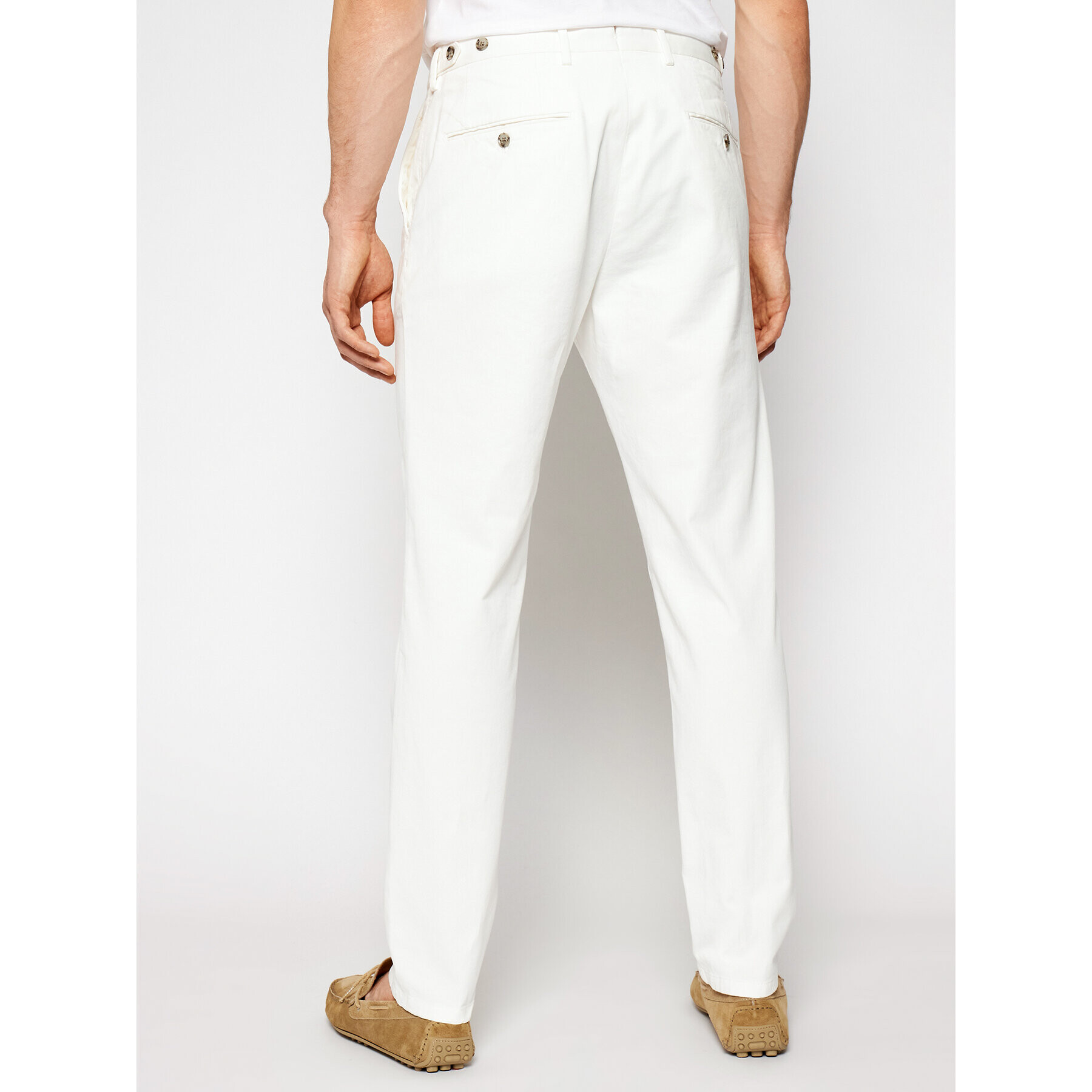 Oscar Jacobson Pantaloni chino Danwick 5176 4305 Alb Slim Fit - Pled.ro