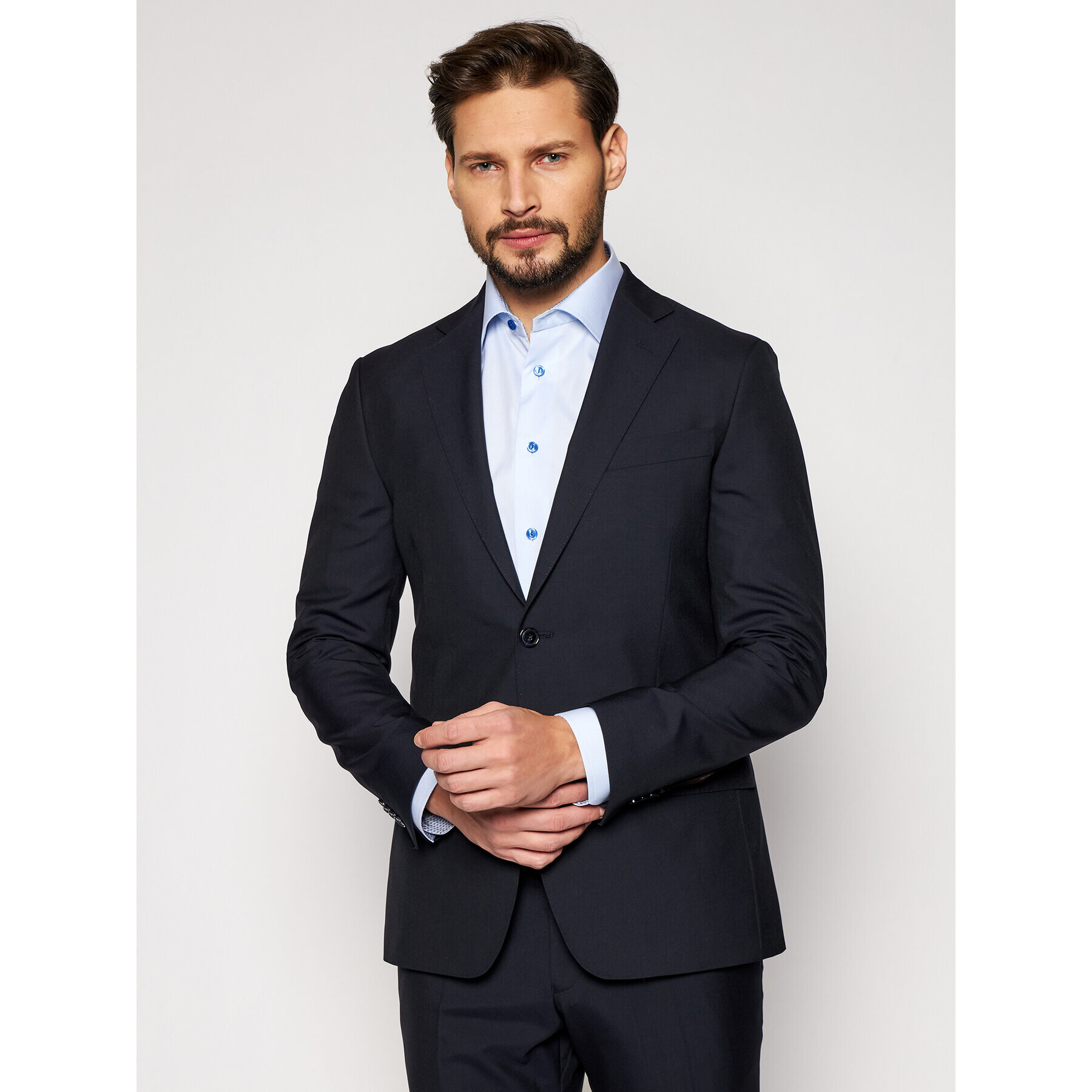 Oscar Jacobson Sacou Edmund 3050 8515 Bleumarin Slim Fit - Pled.ro