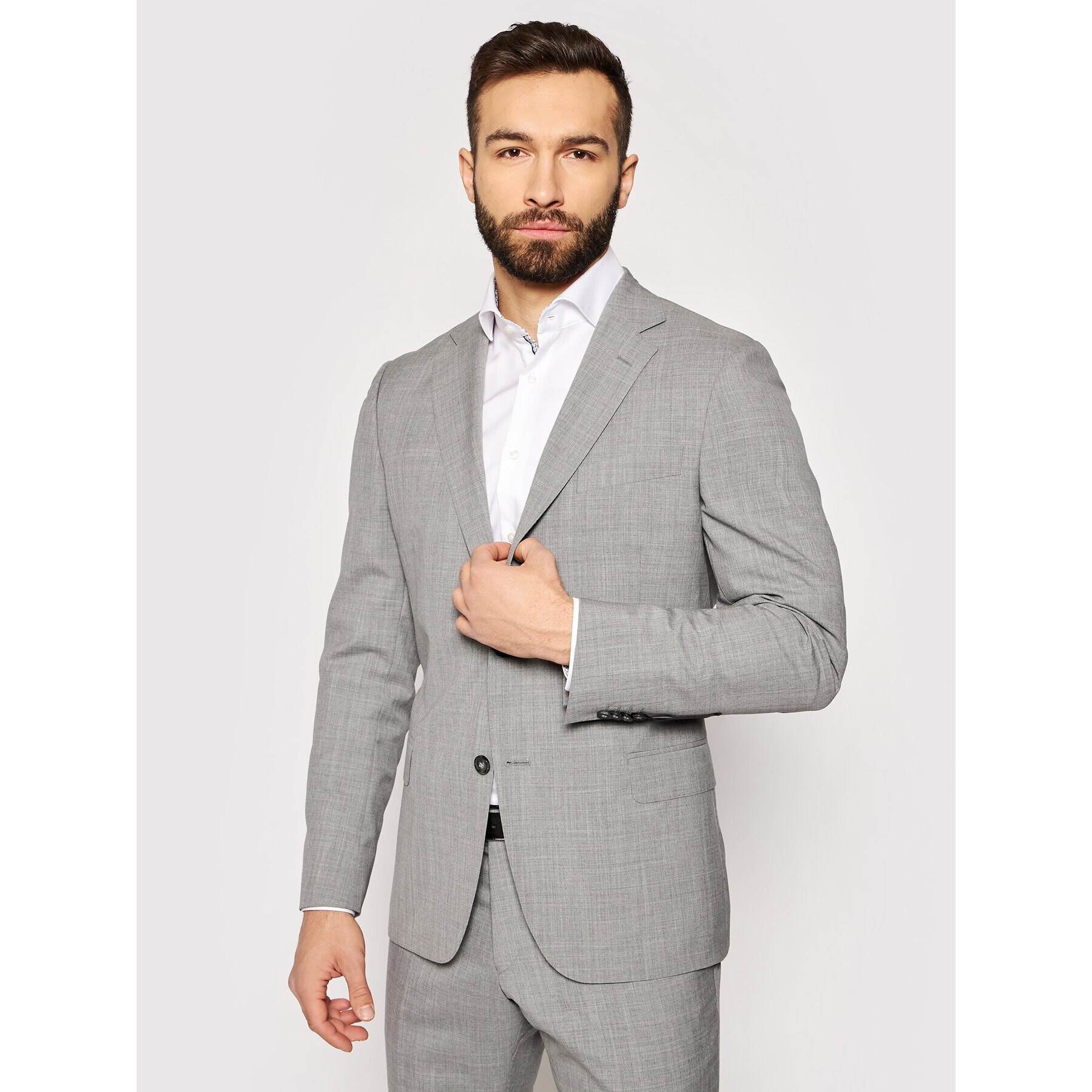 Oscar Jacobson Sacou Edmund 3050 8515 Gri Slim Fit - Pled.ro