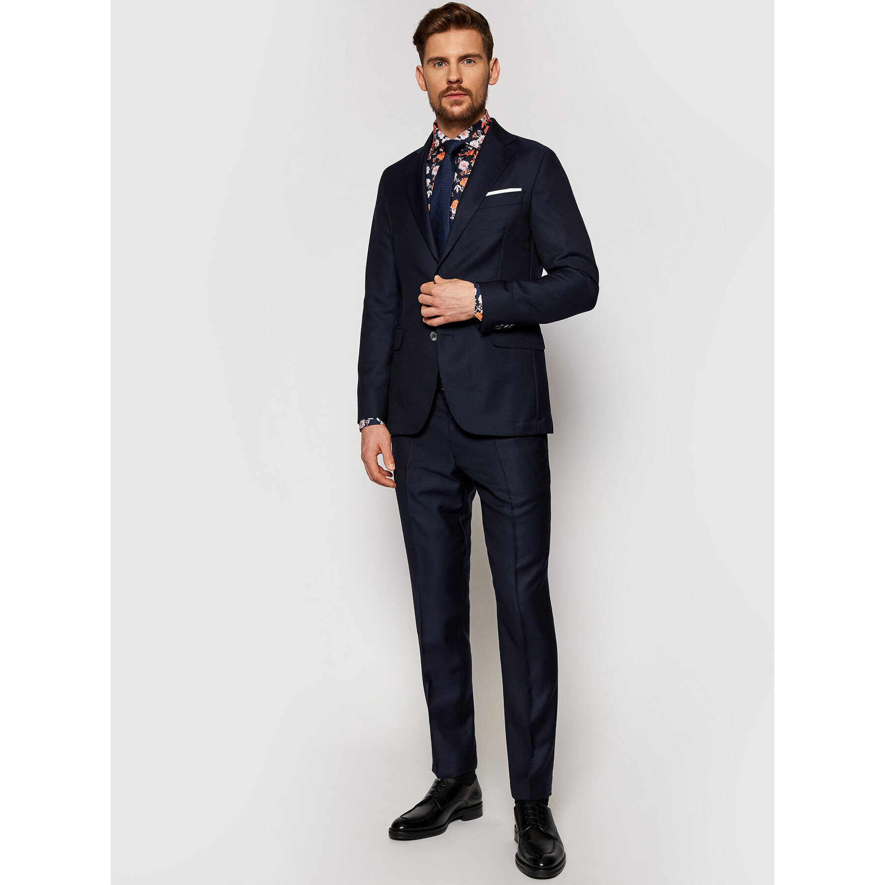 Oscar Jacobson Sacou Egel 3363 5027 Bleumarin Slim Fit - Pled.ro