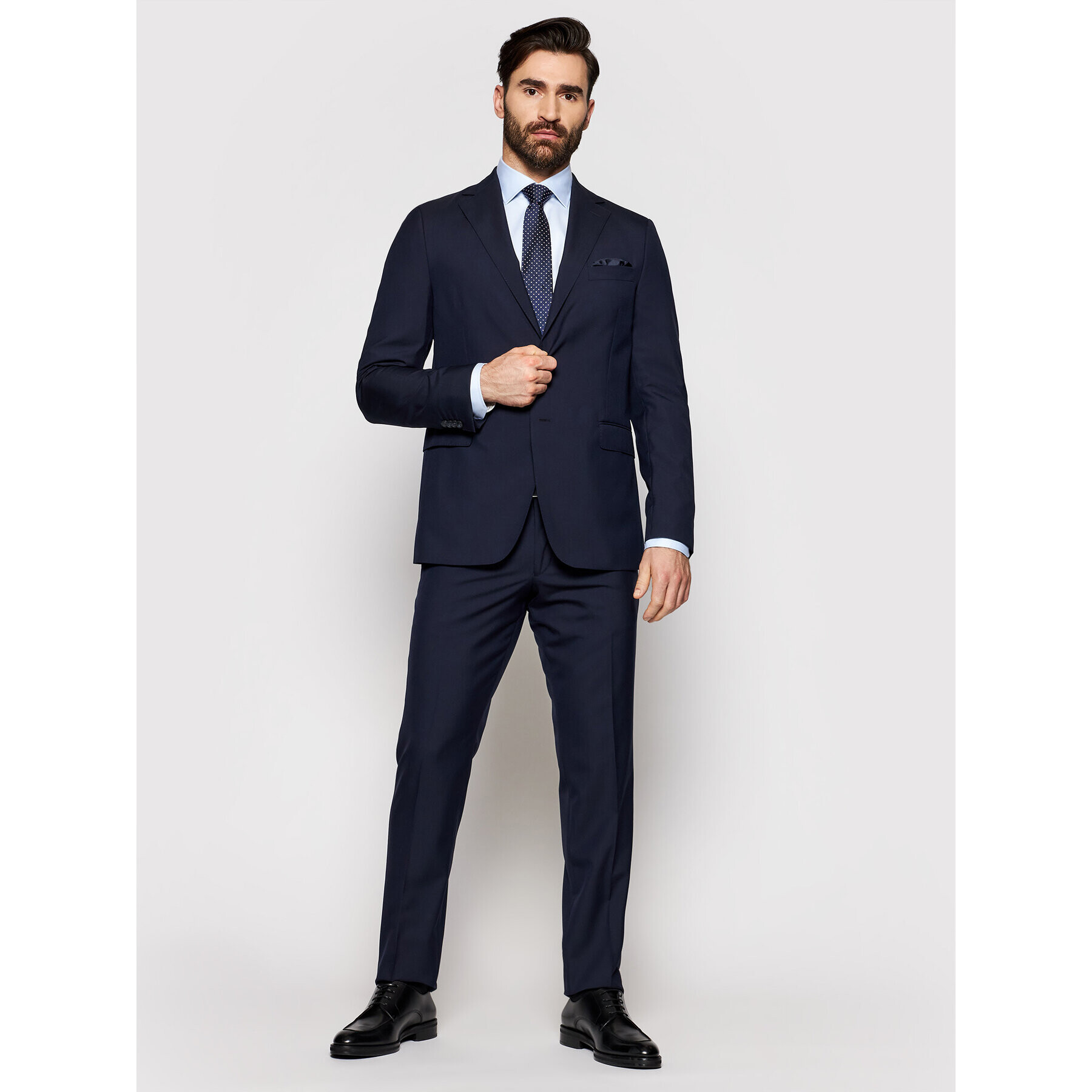 Oscar Jacobson Sacou Falk 3100 8515 Bleumarin Regular Fit - Pled.ro