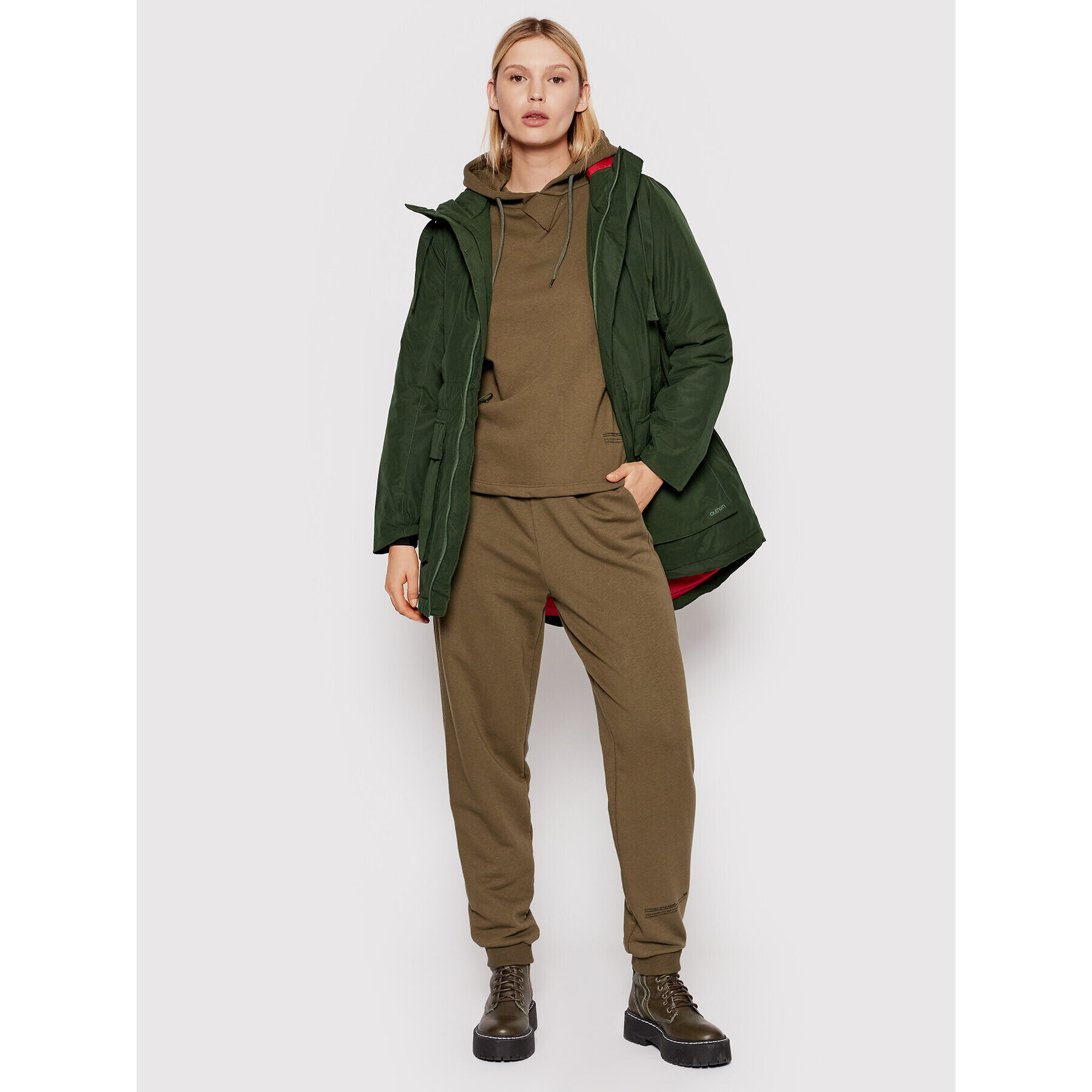 Outhorn Hanorac KUDC603 Verde Relaxed Fit - Pled.ro