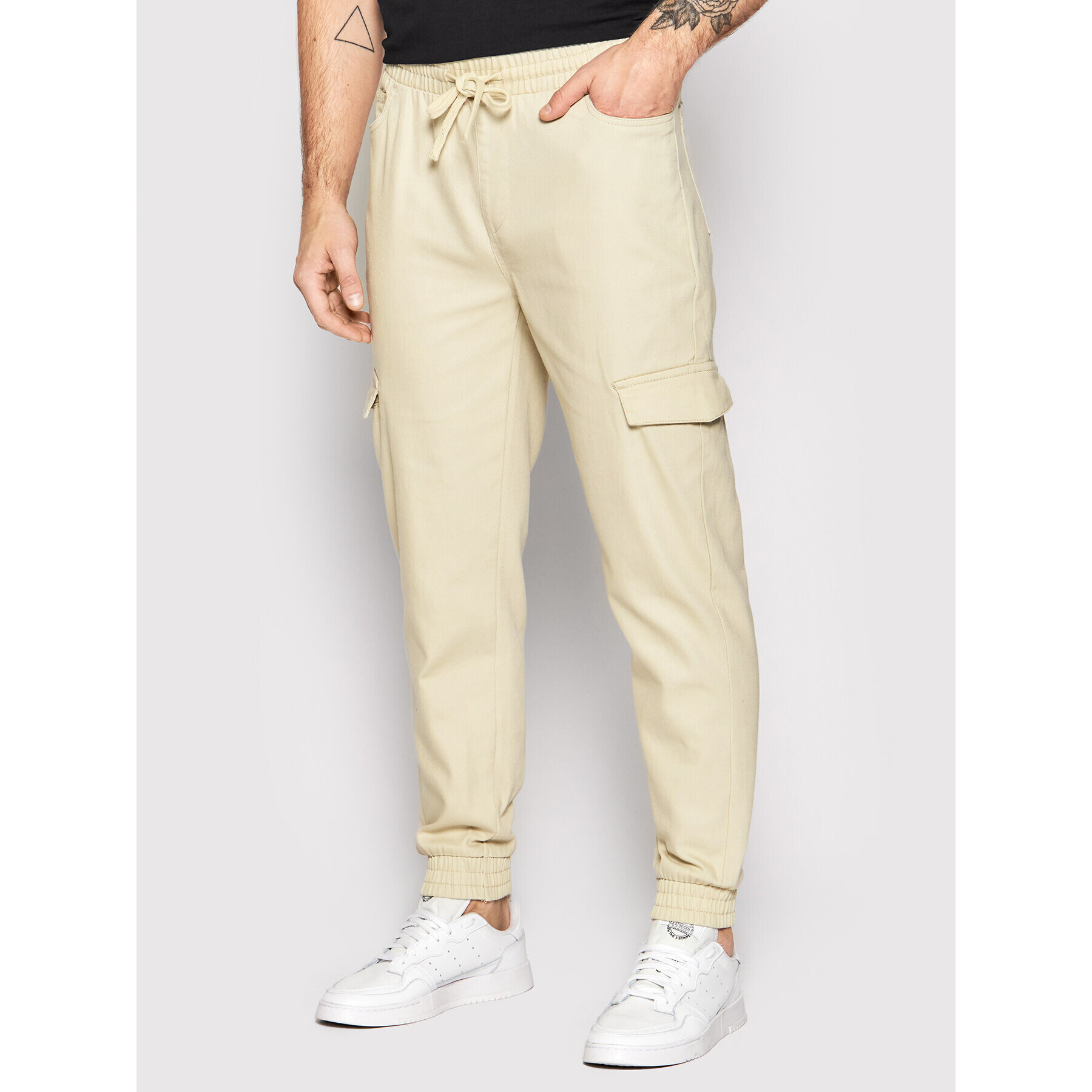 Outhorn Joggers SPMJ600 Bej Relaxed Fit - Pled.ro