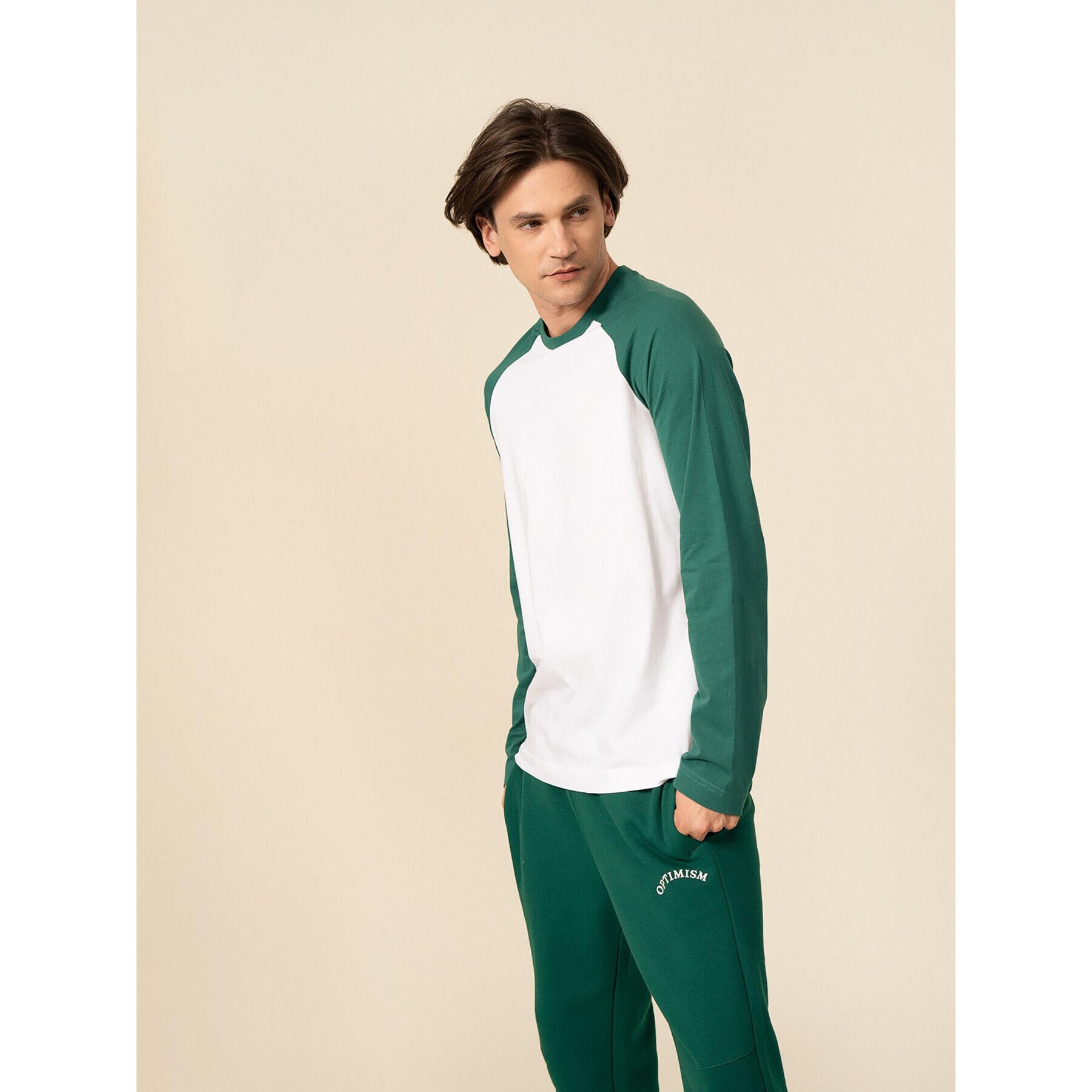 Outhorn Longsleeve OTHSS23TLONM071 Verde Regular Fit - Pled.ro