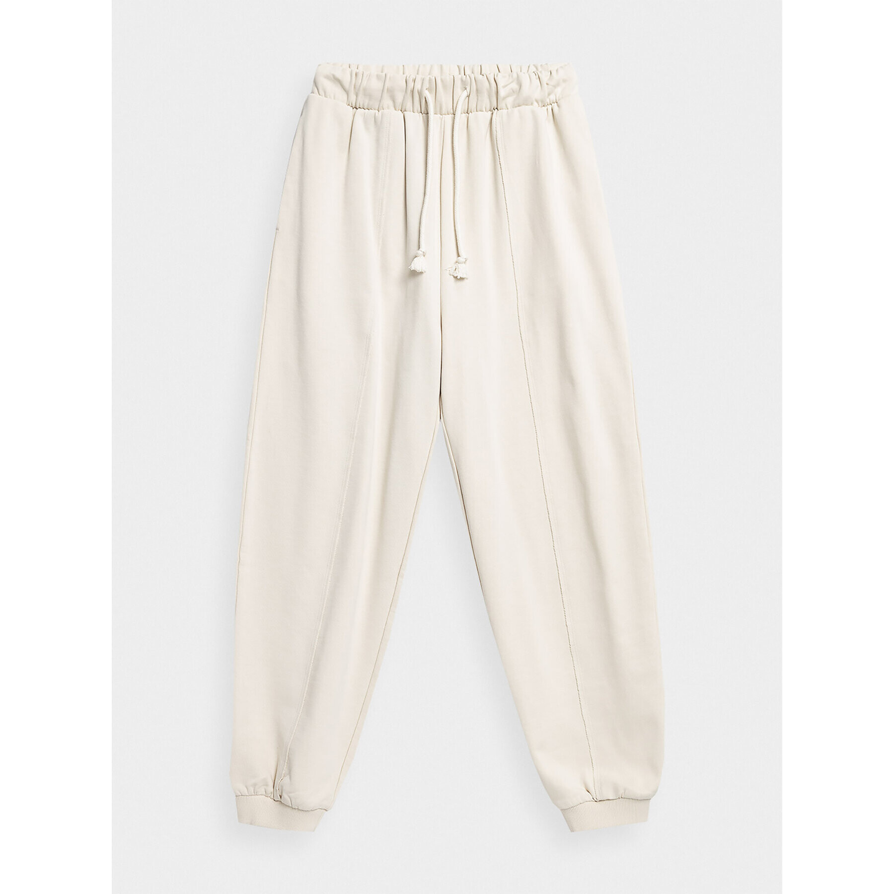 Outhorn Pantaloni trening OTHSS23TTROF175 Écru Relaxed Fit - Pled.ro