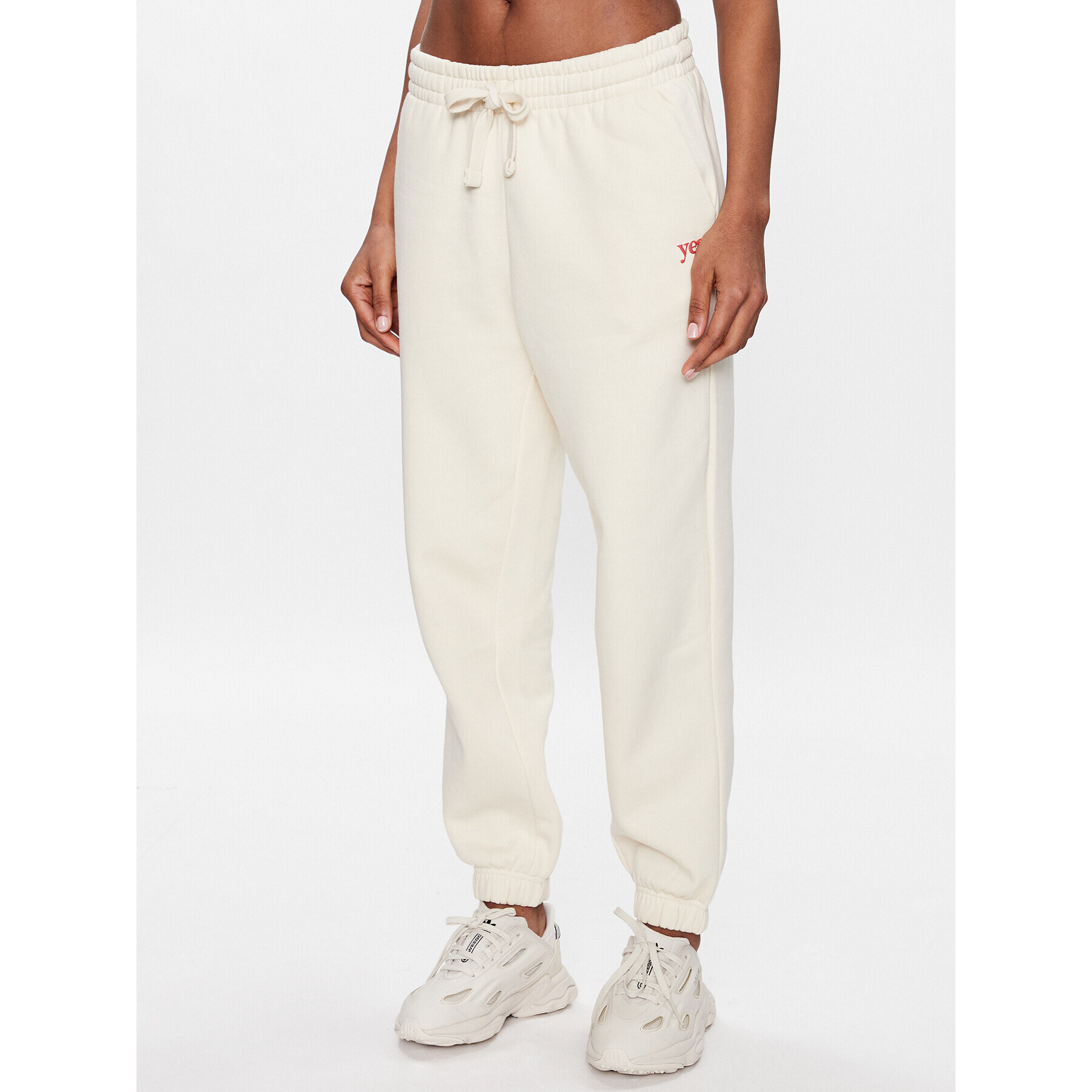 Outhorn Pantaloni trening TTROF178 Écru Relaxed Fit - Pled.ro