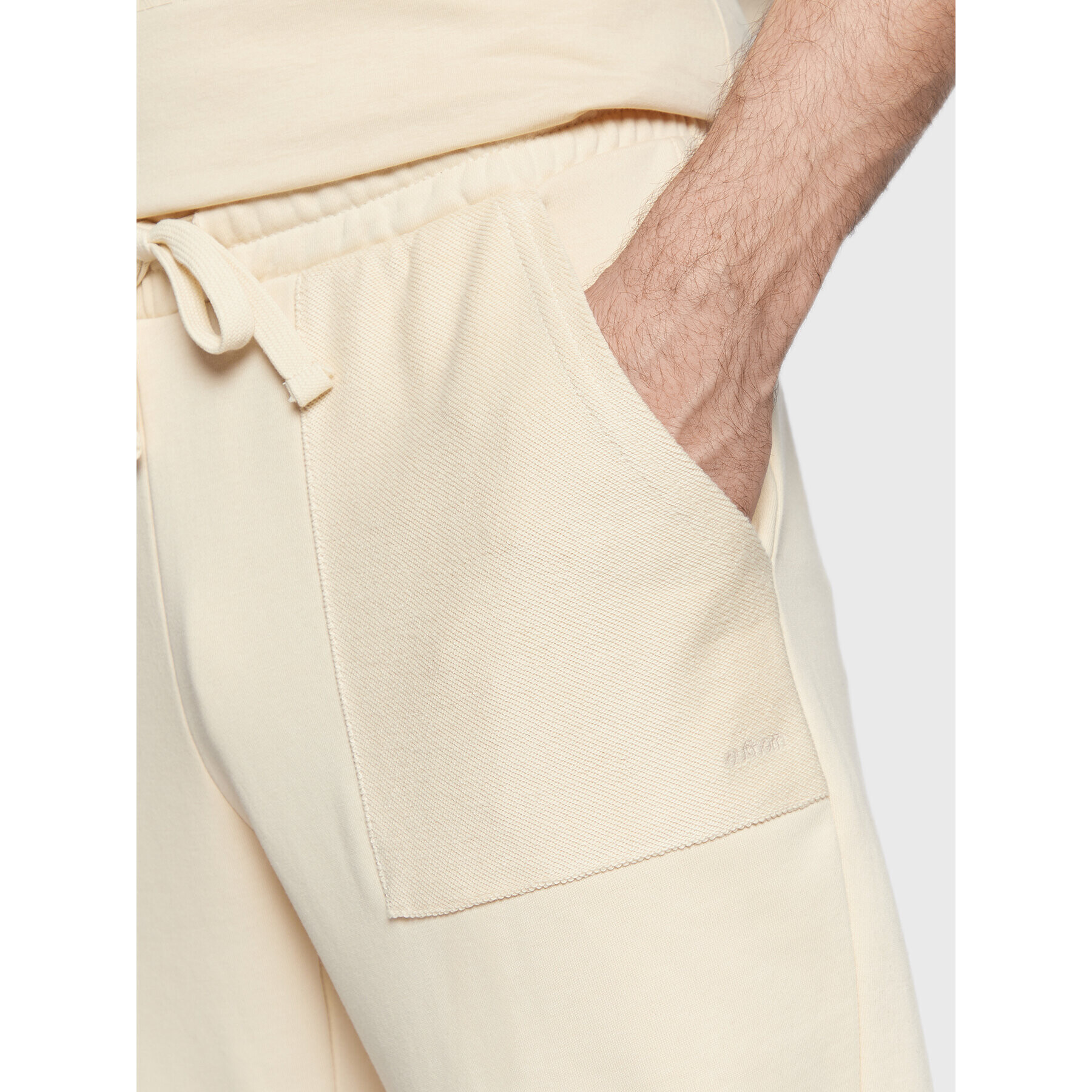 Outhorn Pantaloni trening TTROM036 Écru Regular Fit - Pled.ro