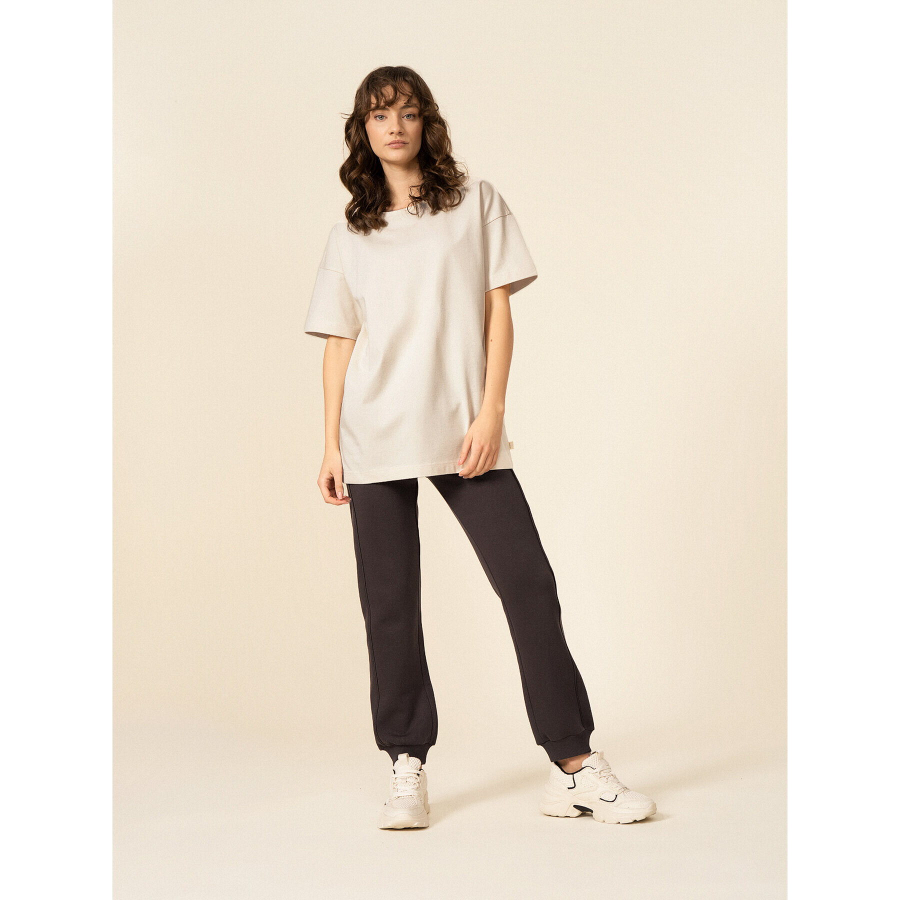 Outhorn Tricou OTHSS23TTSHF417 Écru Oversize - Pled.ro