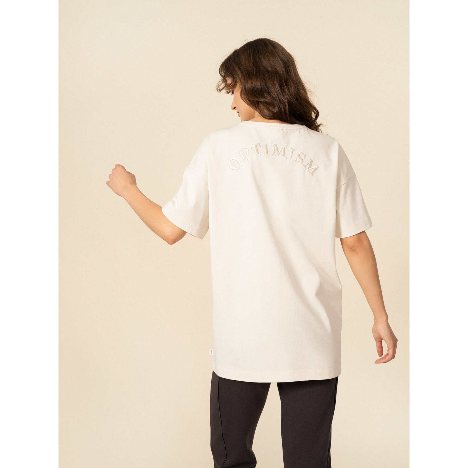 Outhorn Tricou OTHSS23TTSHF417 Écru Oversize - Pled.ro