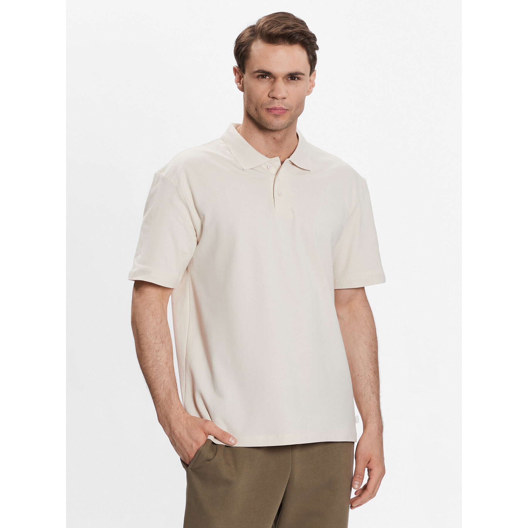 Outhorn Tricou polo TTSHM449 Écru Regular Fit - Pled.ro