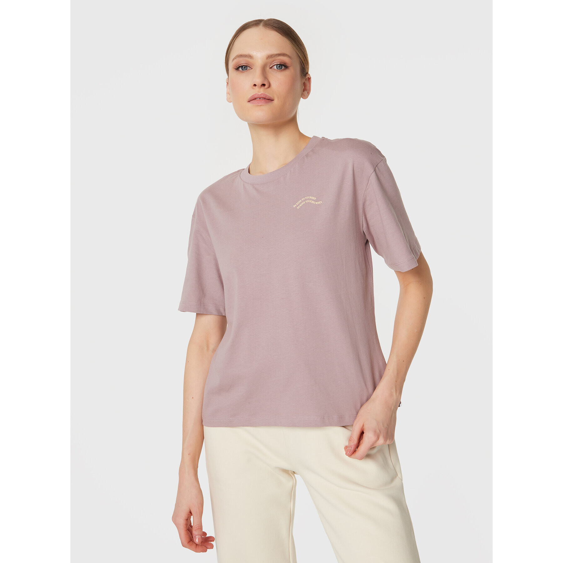 Outhorn Tricou TTSHF094 Violet Relaxed Fit - Pled.ro