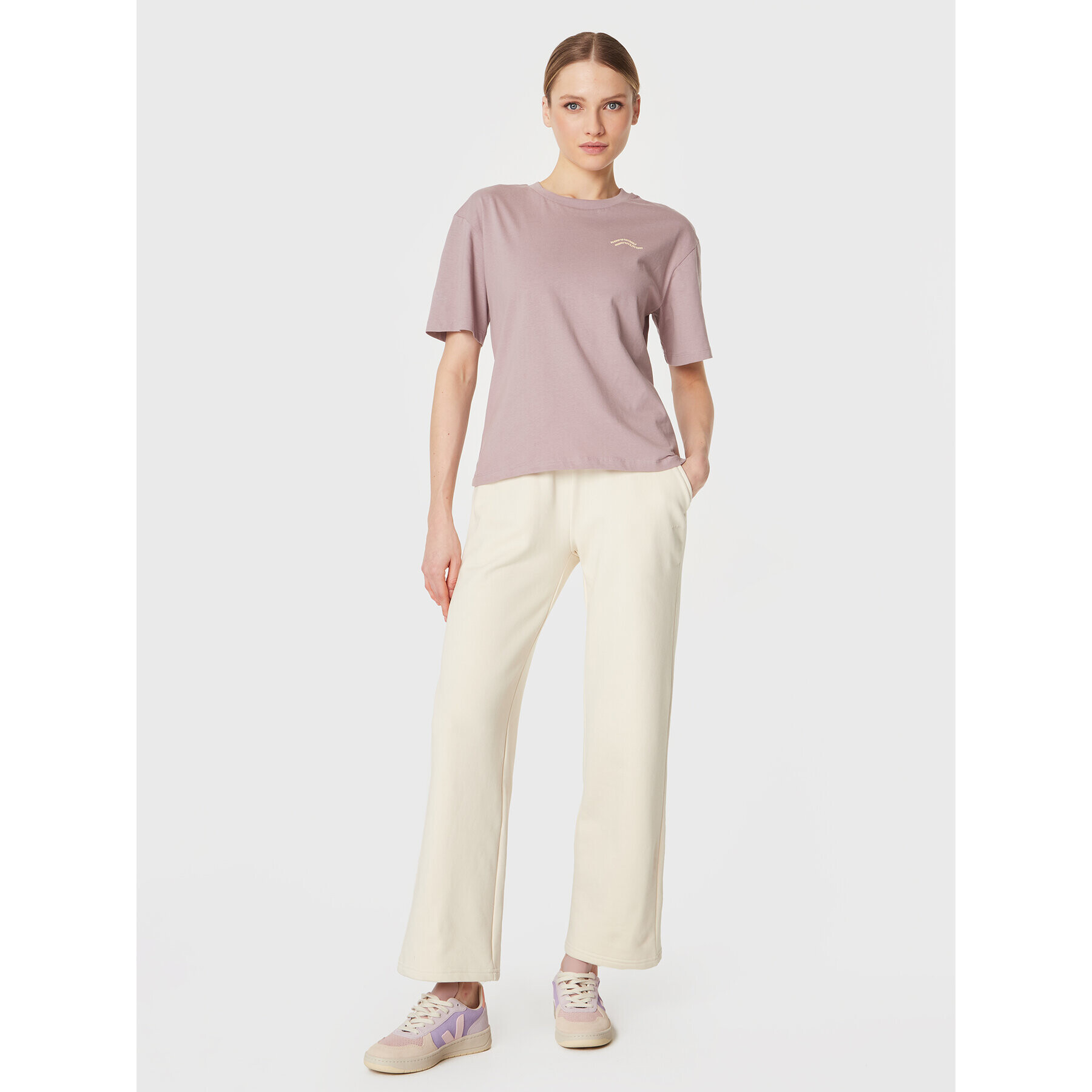 Outhorn Tricou TTSHF094 Violet Relaxed Fit - Pled.ro