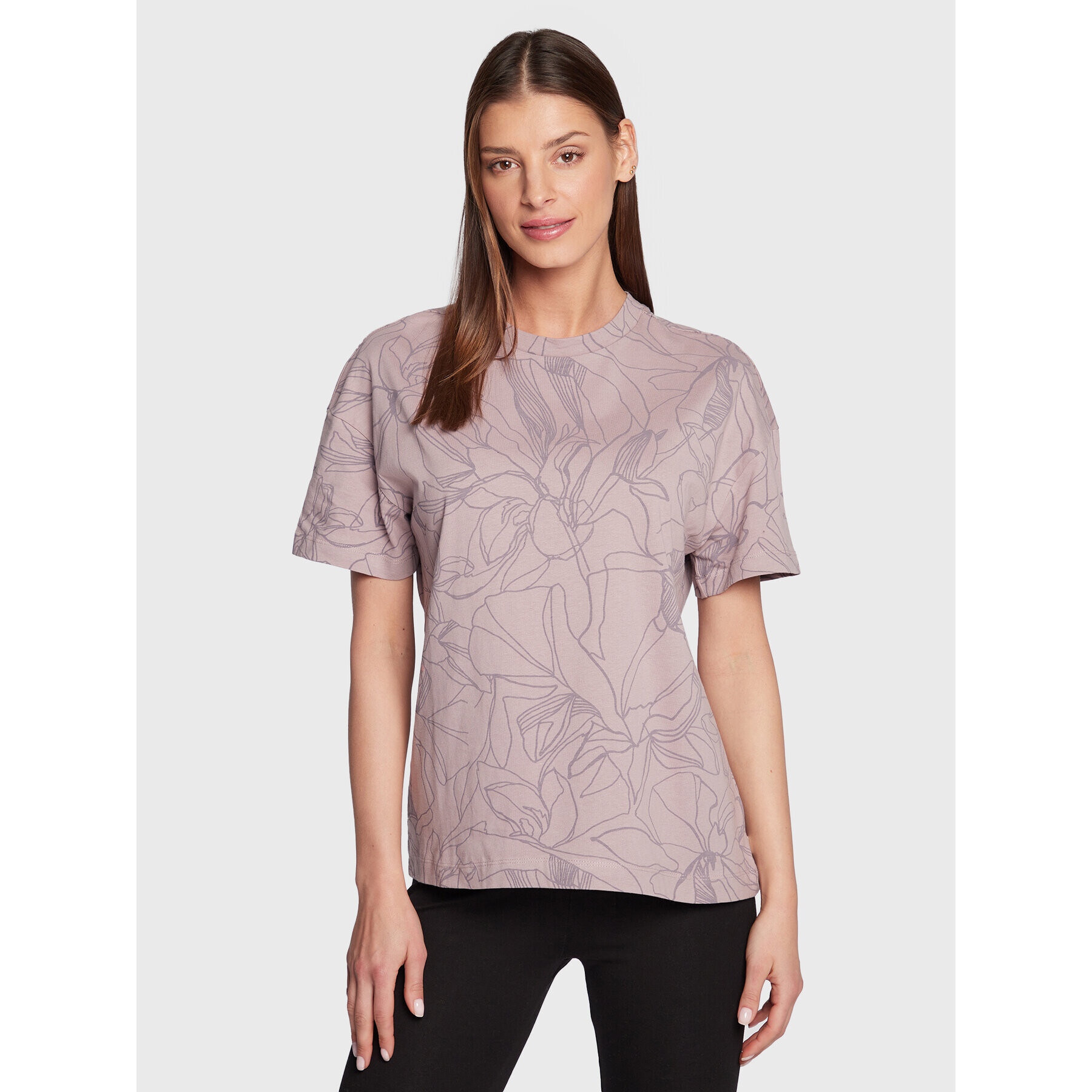 Outhorn Tricou TTSHF095 Violet Oversize - Pled.ro