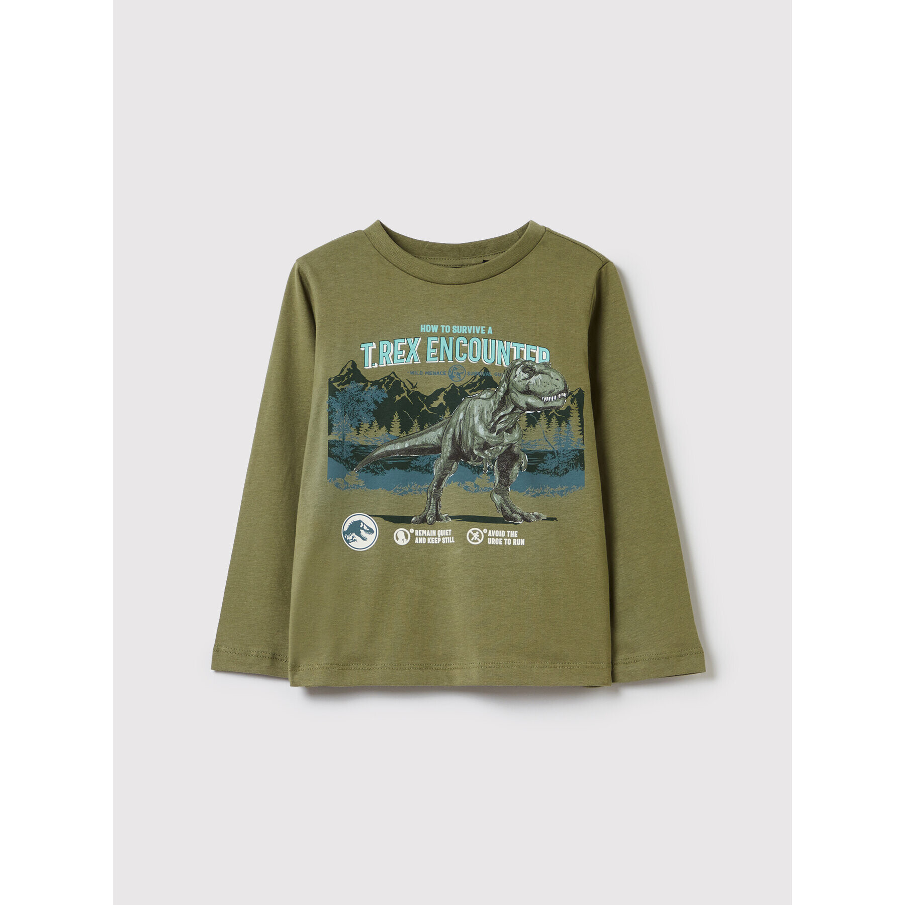 OVS Bluză JURASSIC WORLD 1349626 Verde Regular Fit - Pled.ro