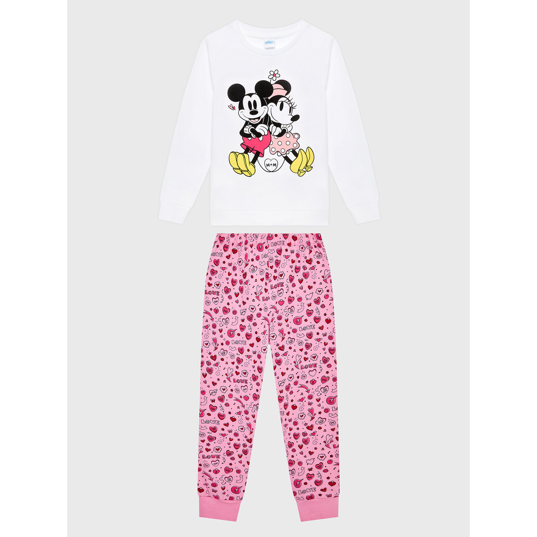 OVS Pijama DISNEY 1766813 Alb Regular Fit - Pled.ro