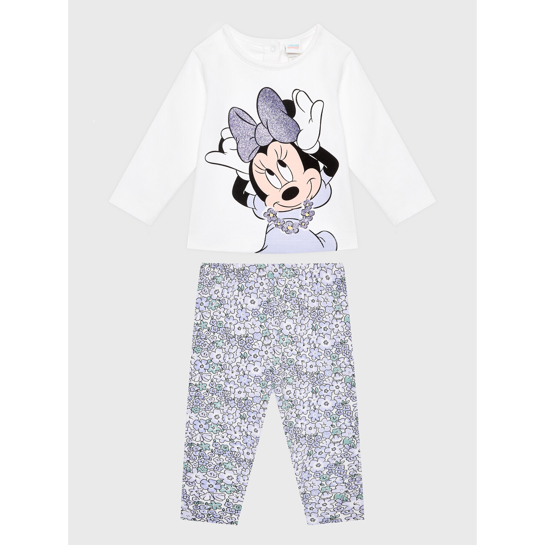 OVS Set bluză și leggings DISNEY 1756975 Alb Regular Fit - Pled.ro