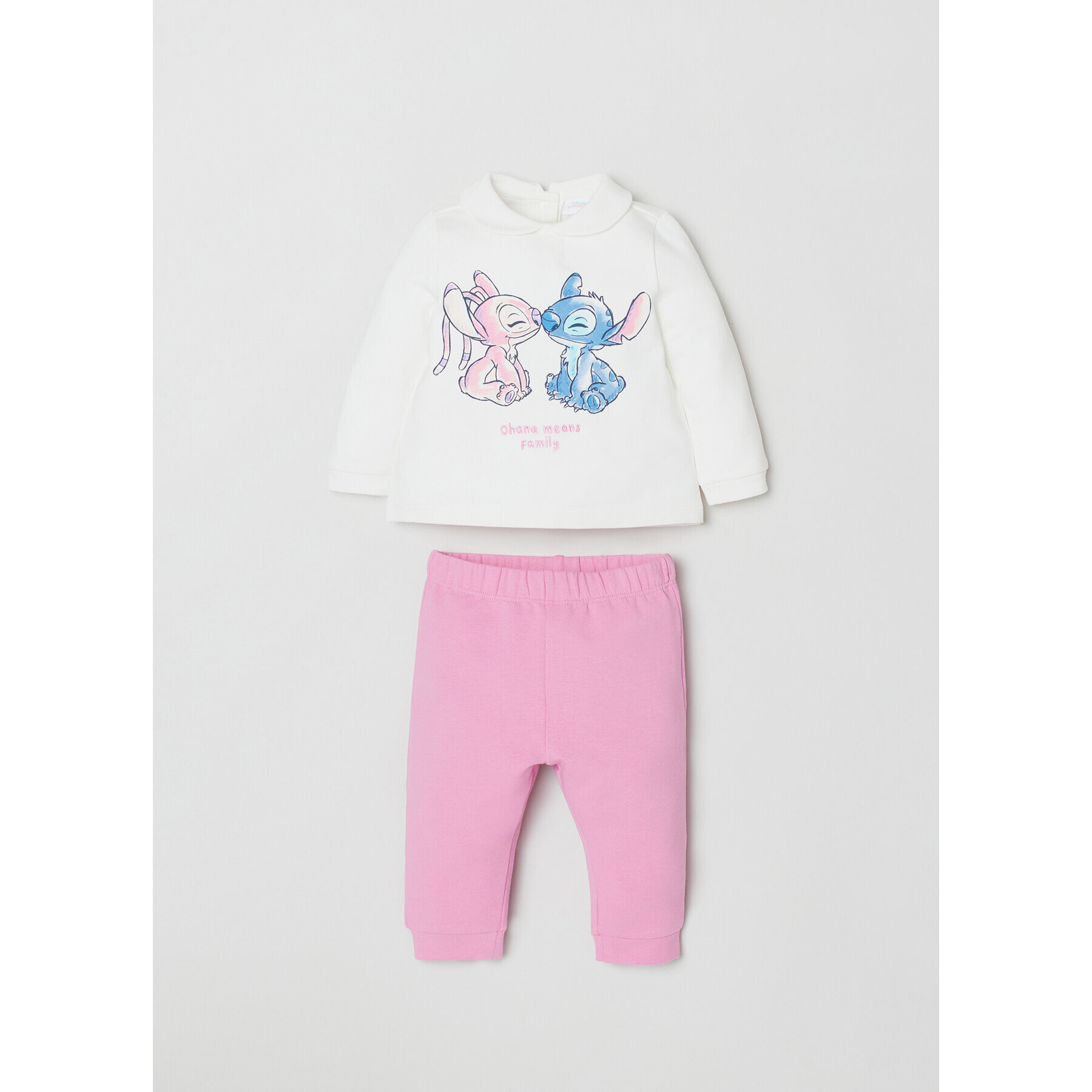 OVS Set bluză și pantalon DISNEY 1615074 Roz Regular Fit - Pled.ro