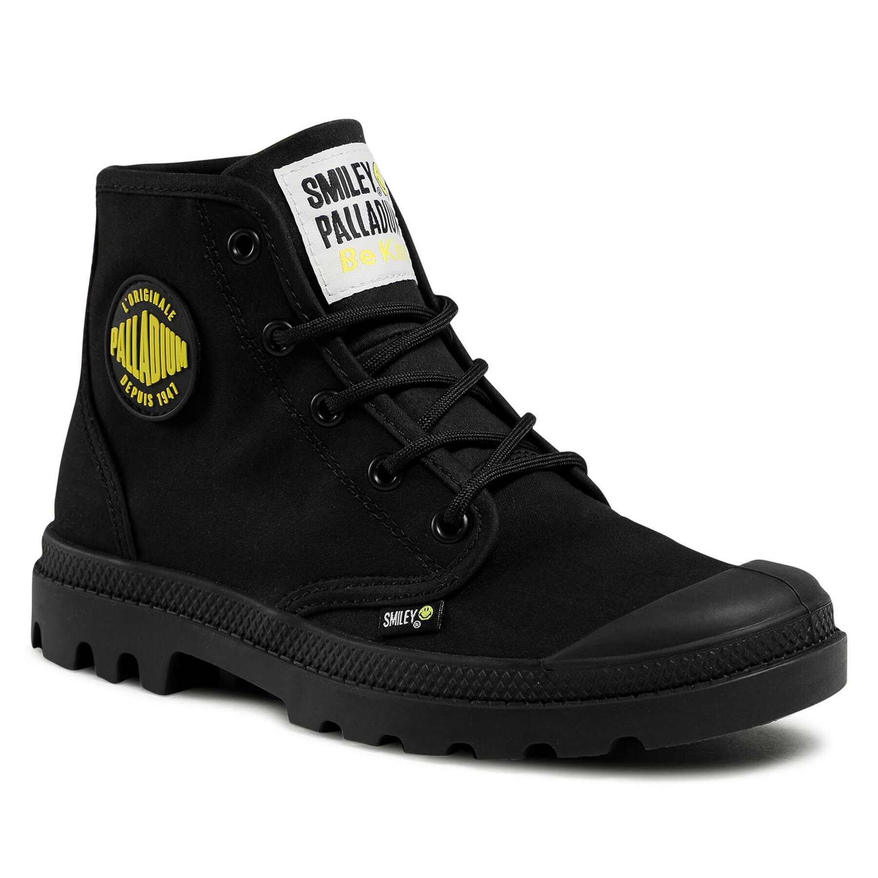 Palladium Trappers Pampa Hi Smiley Be Kind 77079-008-M Negru - Pled.ro