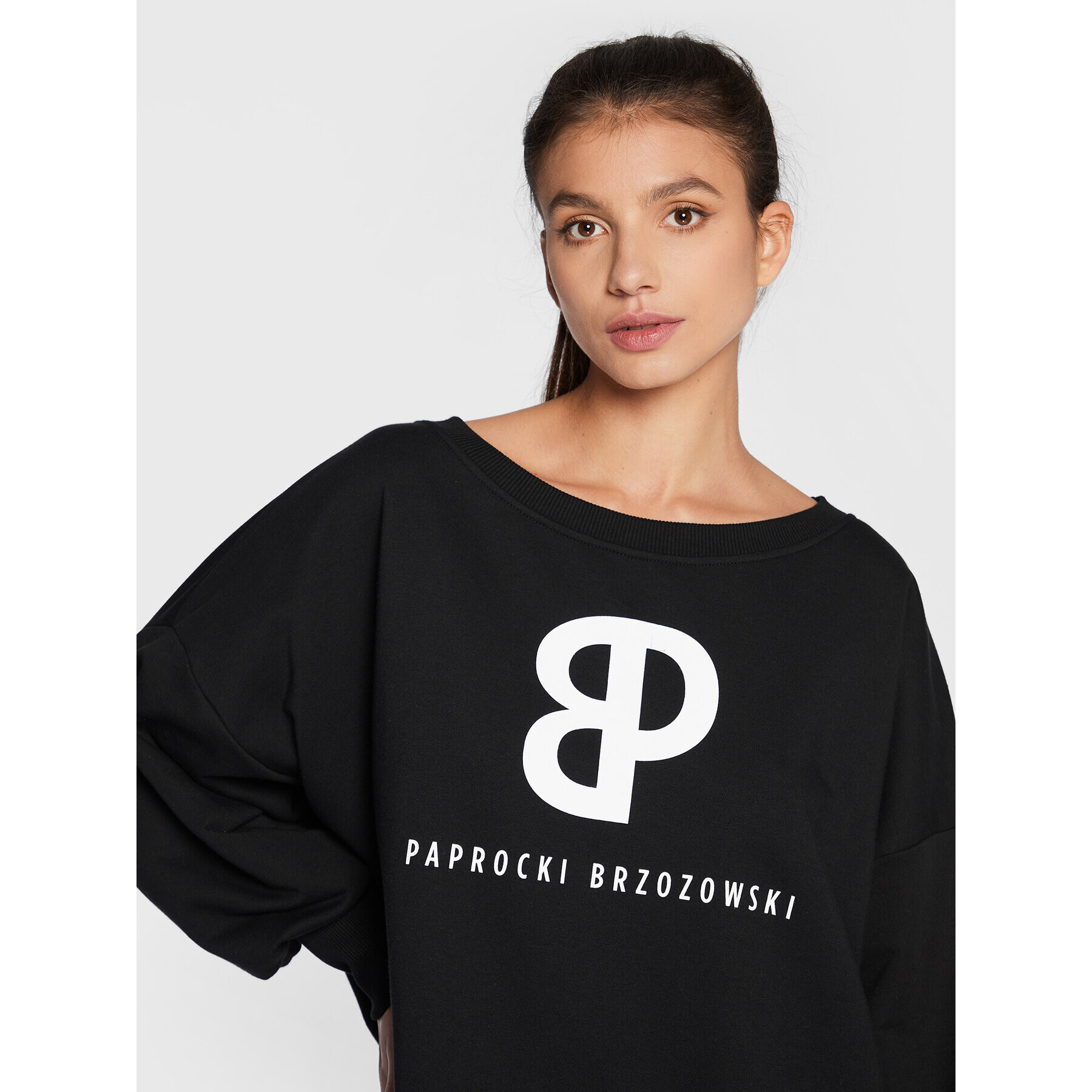 Paprocki & Brzozowski Bluză BLUZCOM2146 Negru Oversize - Pled.ro