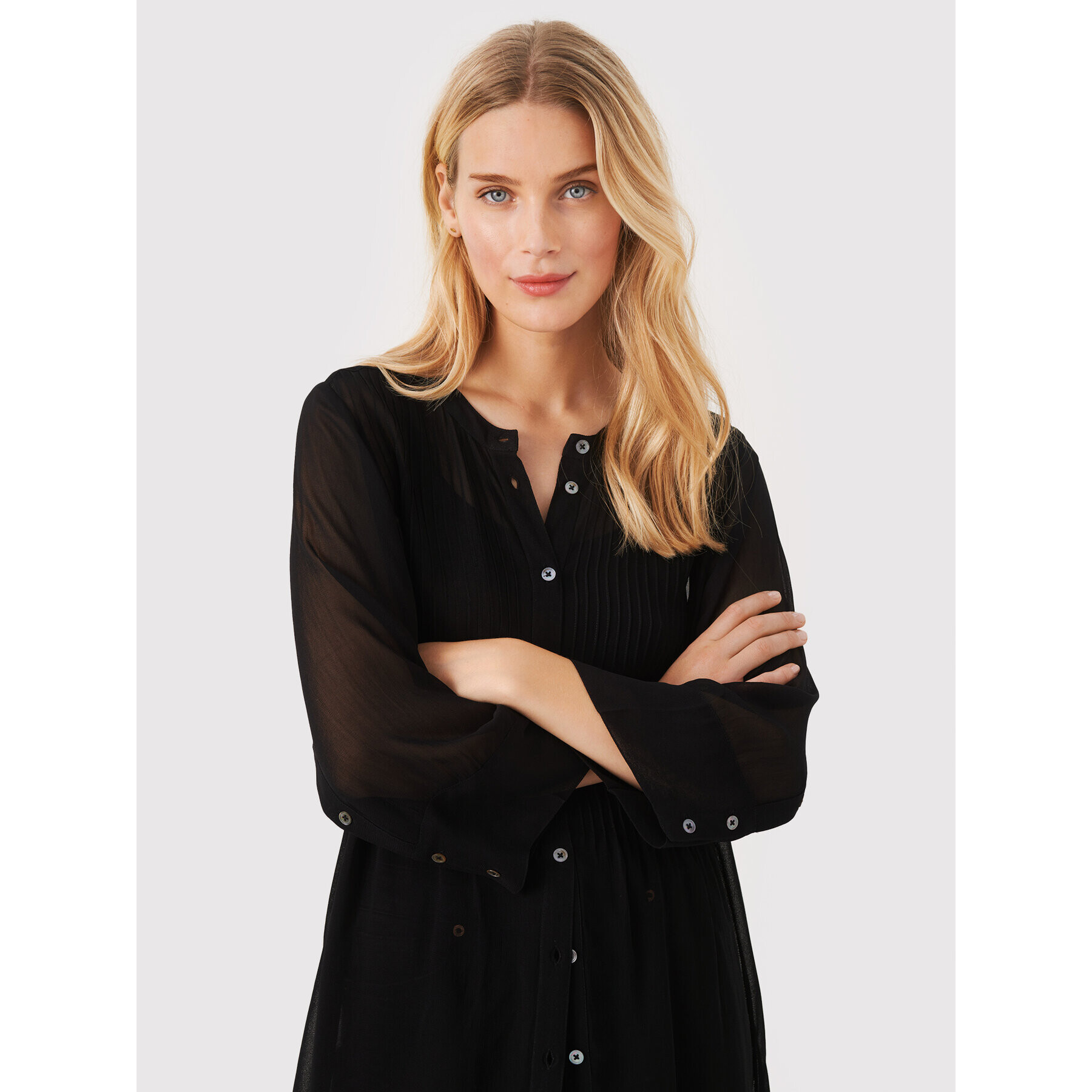 Part Two Rochie tip cămașă Oliva 30306964 Negru Regular Fit - Pled.ro