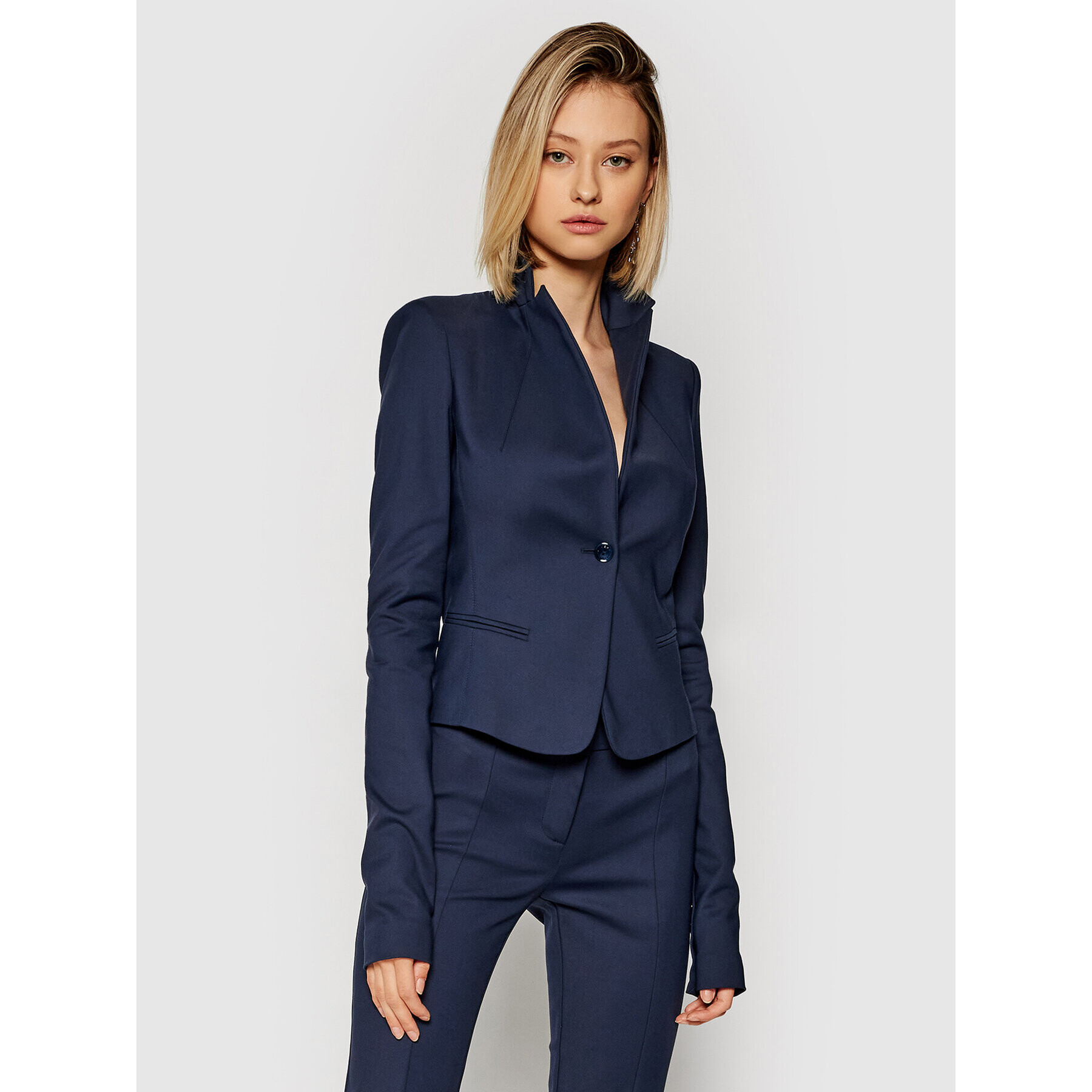 Patrizia Pepe Blazer CSA501/AQ39-C789 Bleumarin Slim Fit - Pled.ro