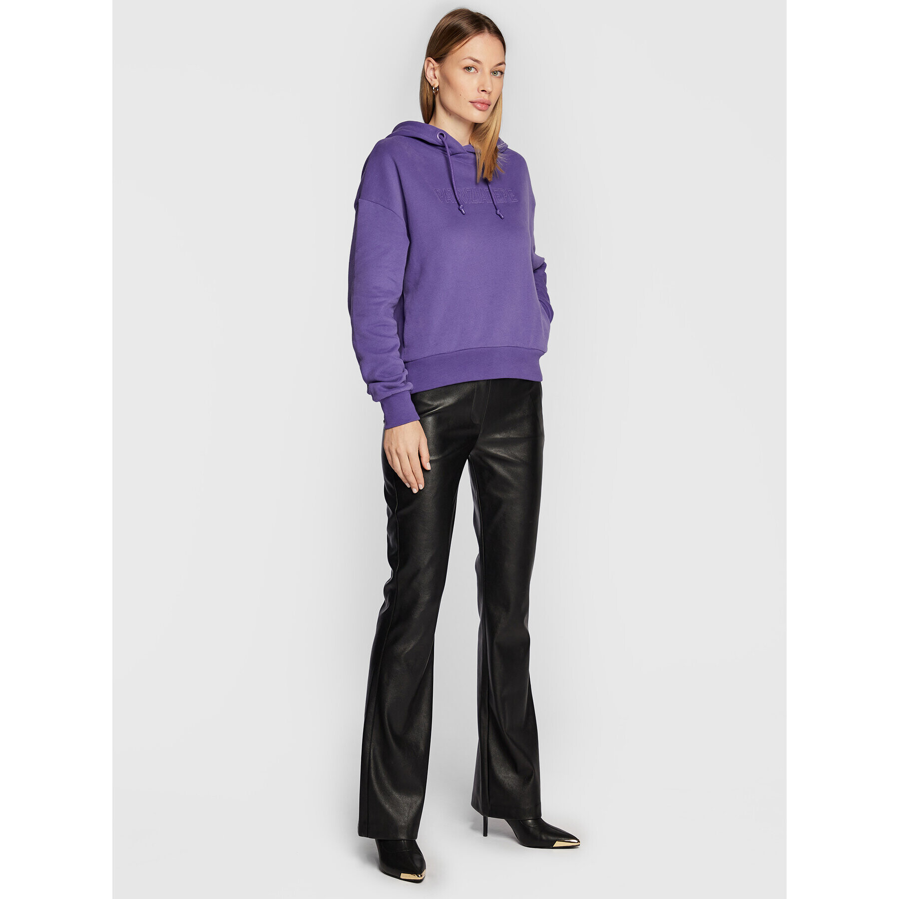 Patrizia Pepe Bluză 2M4260/J079-M407 Violet Relaxed Fit - Pled.ro