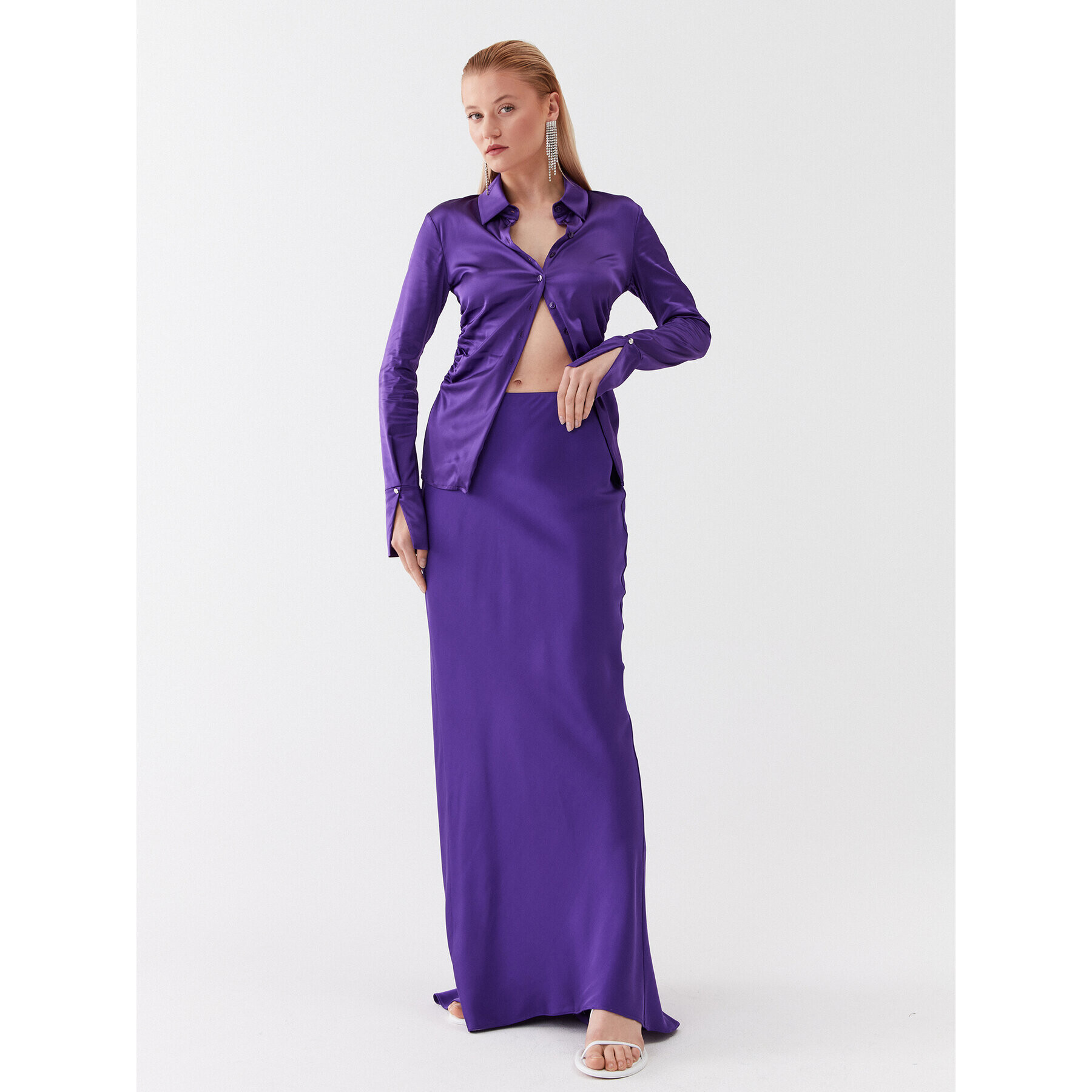 Patrizia Pepe Cămașă 2C1464/A644-M448 Violet Regular Fit - Pled.ro