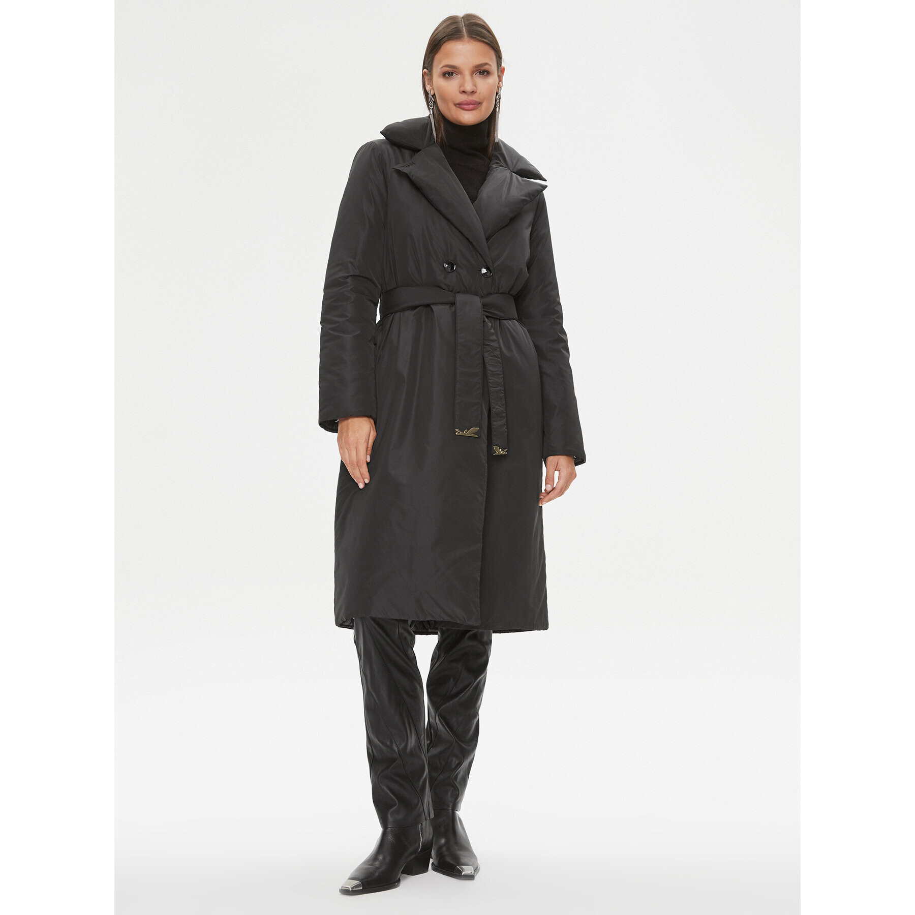 Patrizia Pepe Geacă de iarnă 2O0124/A358-K103 Negru Regular Fit - Pled.ro