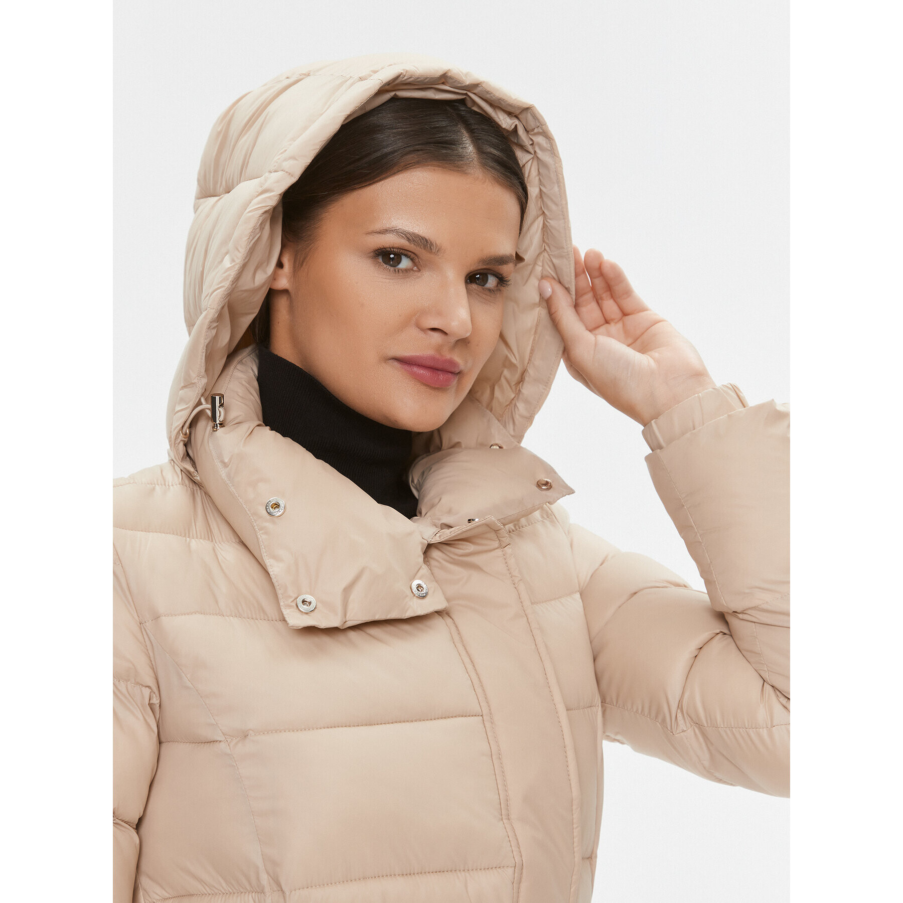 Patrizia Pepe Geacă din puf 2O0121/A9M1-B778 Bej Regular Fit - Pled.ro