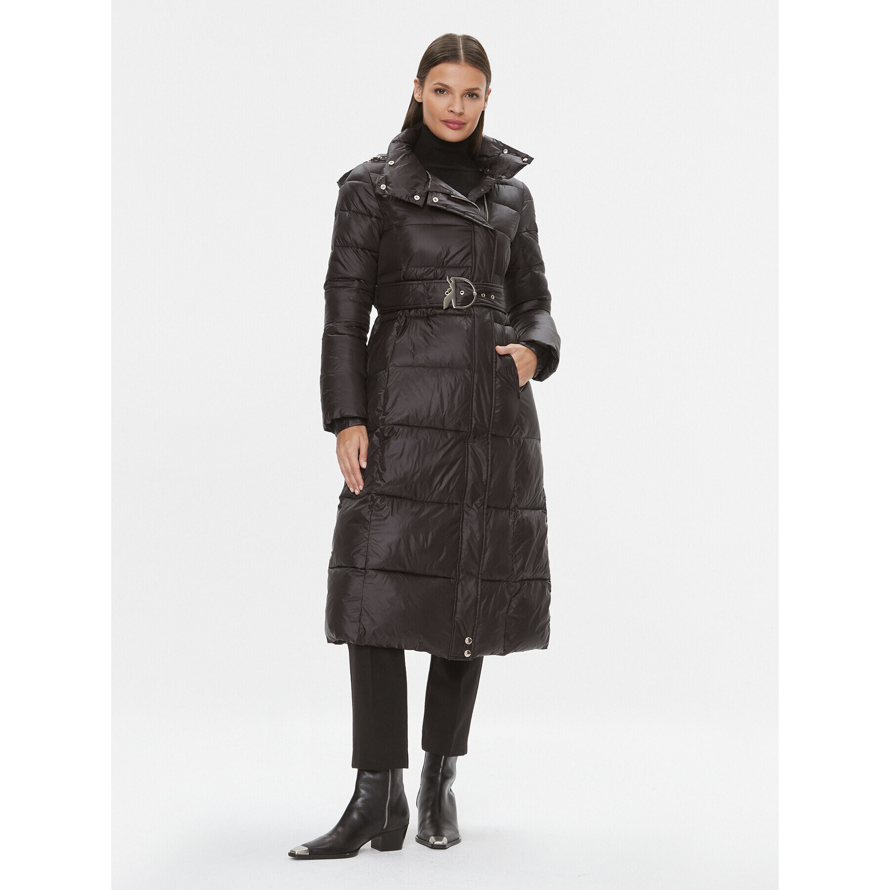 Patrizia Pepe Geacă din puf 2O0121/A9M1-K103 Negru Regular Fit - Pled.ro