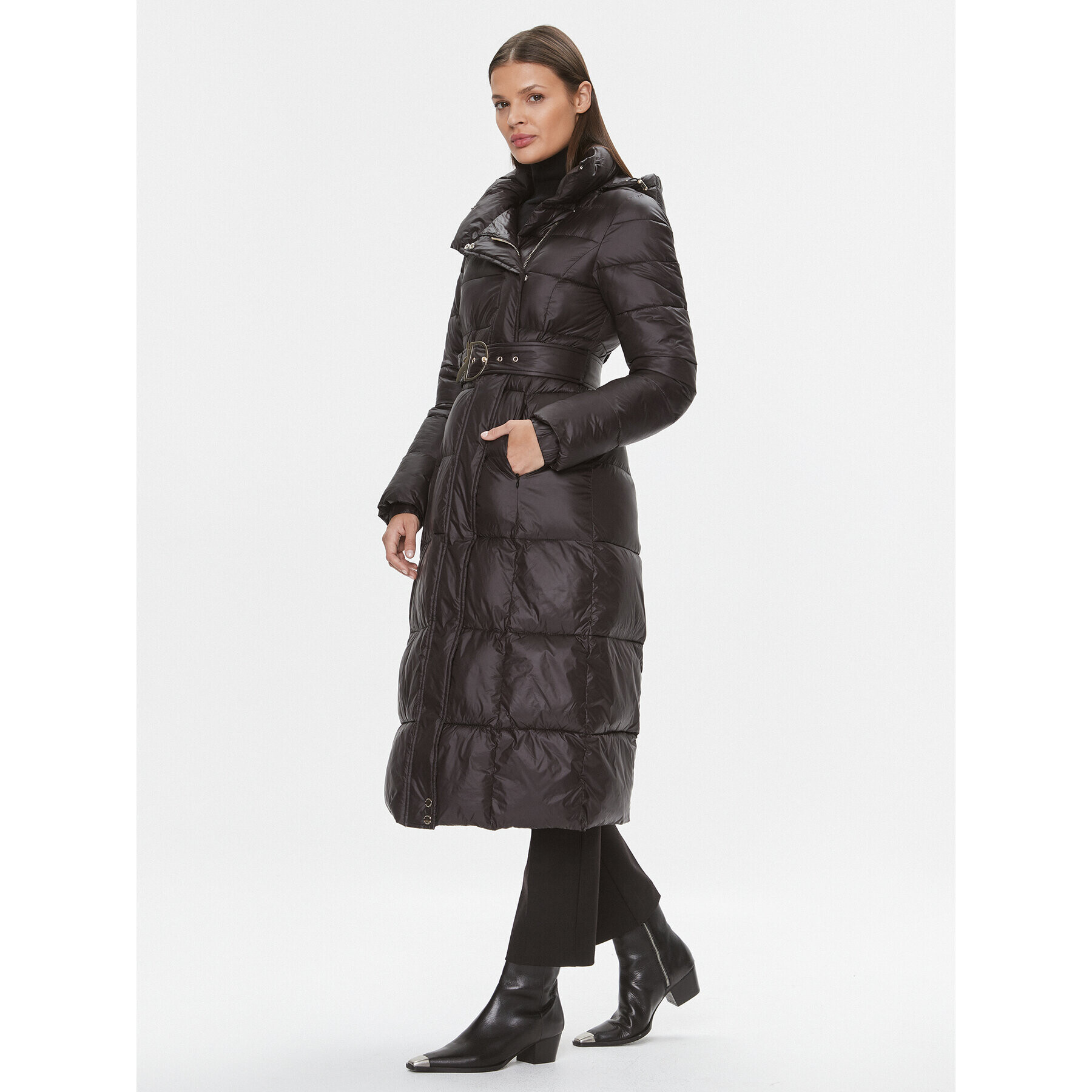 Patrizia Pepe Geacă din puf 2O0121/A9M1-K103 Negru Regular Fit - Pled.ro