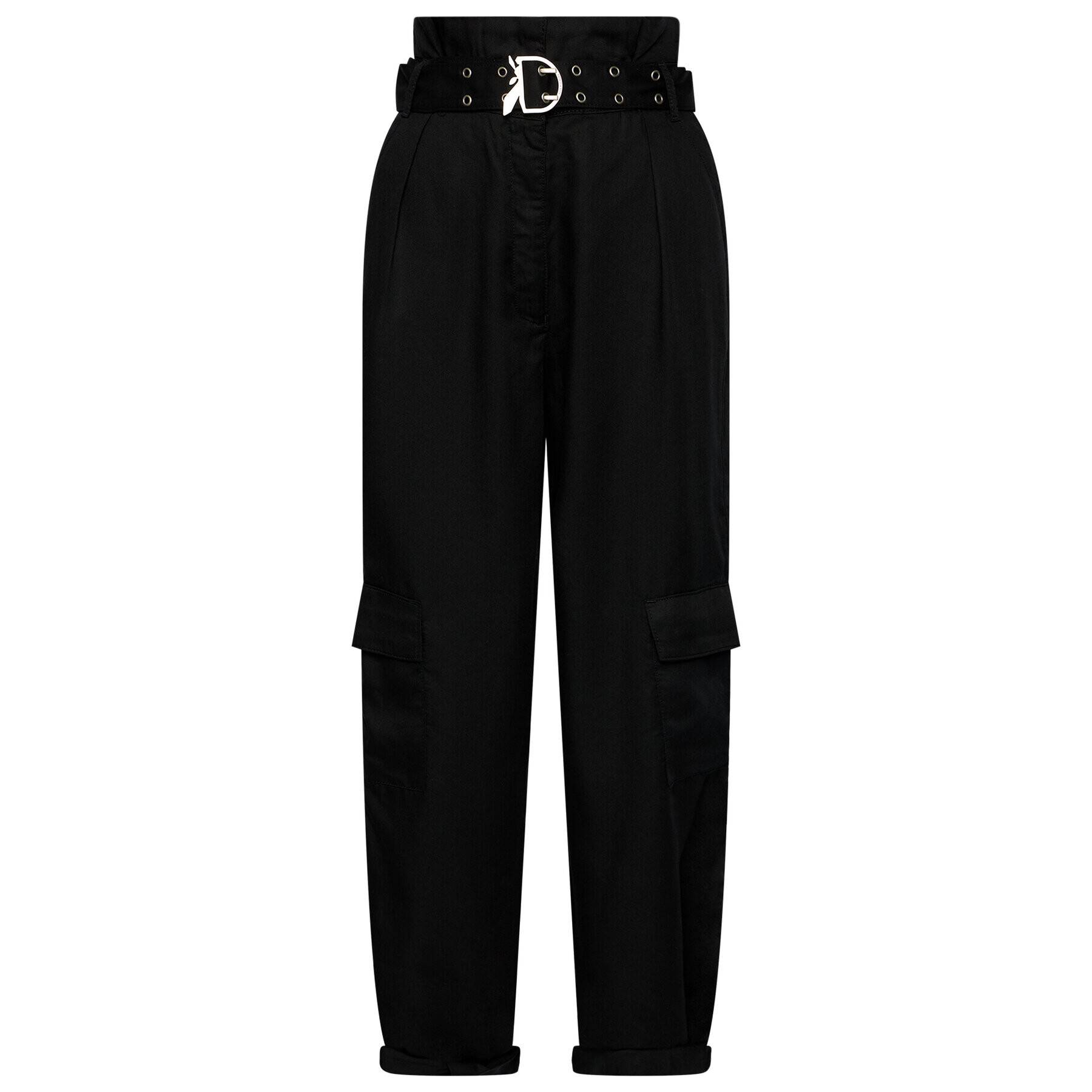 Patrizia Pepe Pantaloni din material 2P1312/A9B8-K103 Negru Regular Fit - Pled.ro