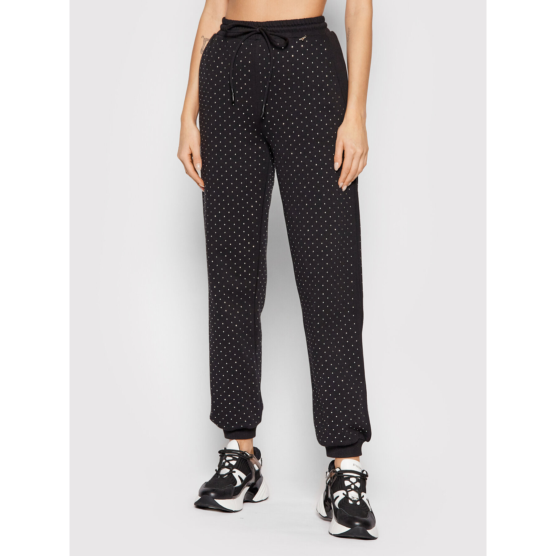 Patrizia Pepe Pantaloni trening 8P0375/J001-K103 Negru Regular Fit - Pled.ro