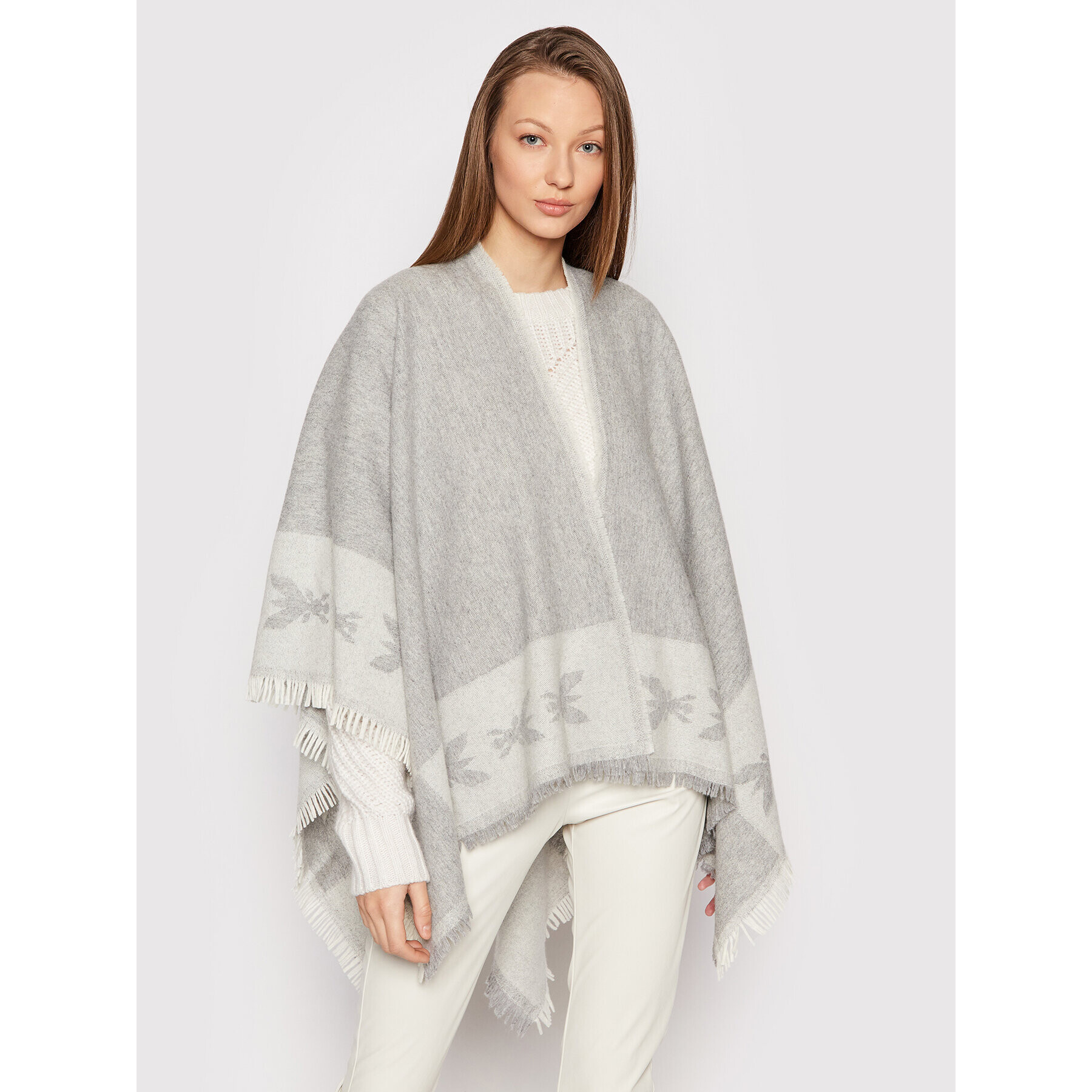 Patrizia Pepe Poncho 2V9869/A400-J2T3 Gri Regular Fit - Pled.ro