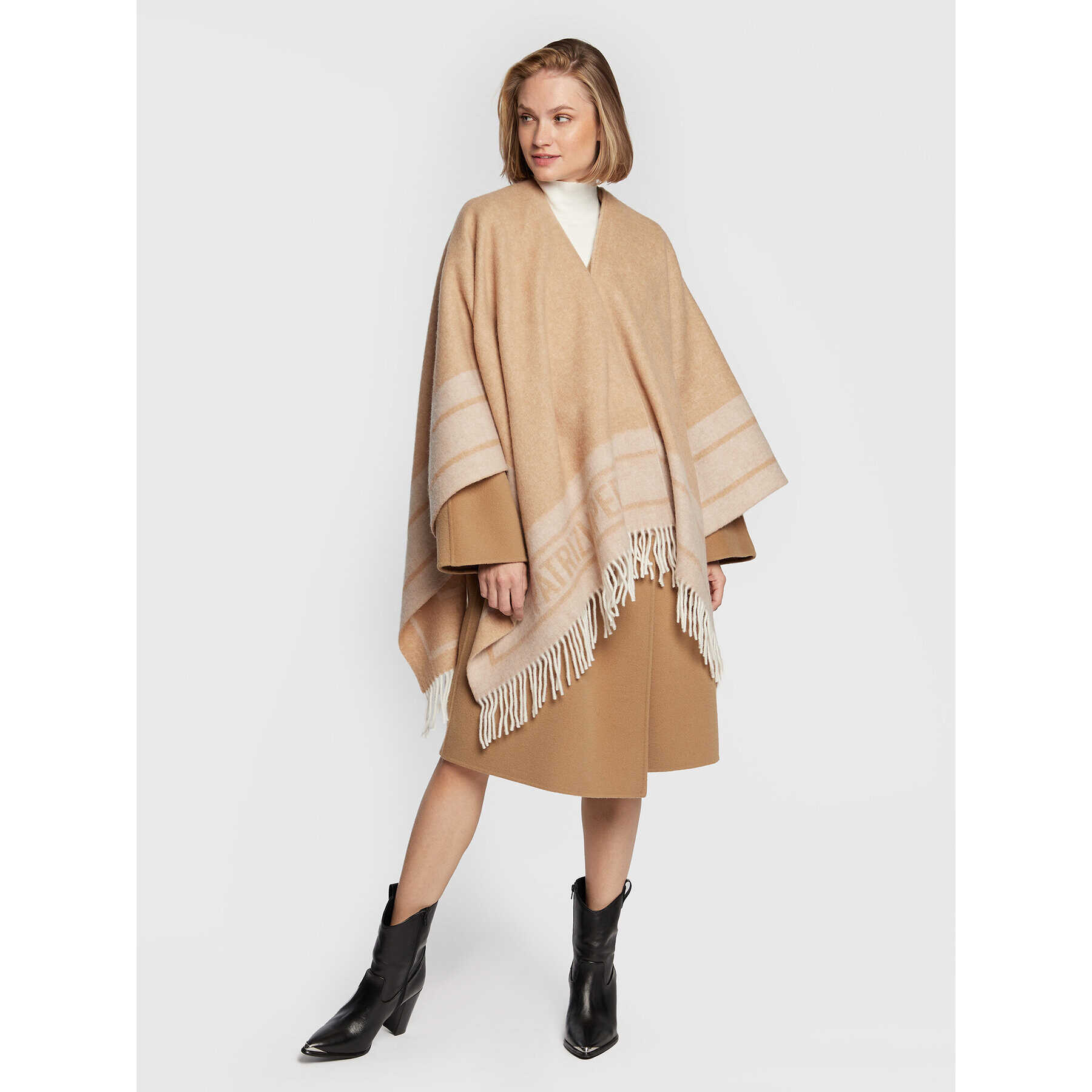 Patrizia Pepe Poncho 8F0017/A400-B134 Bej - Pled.ro