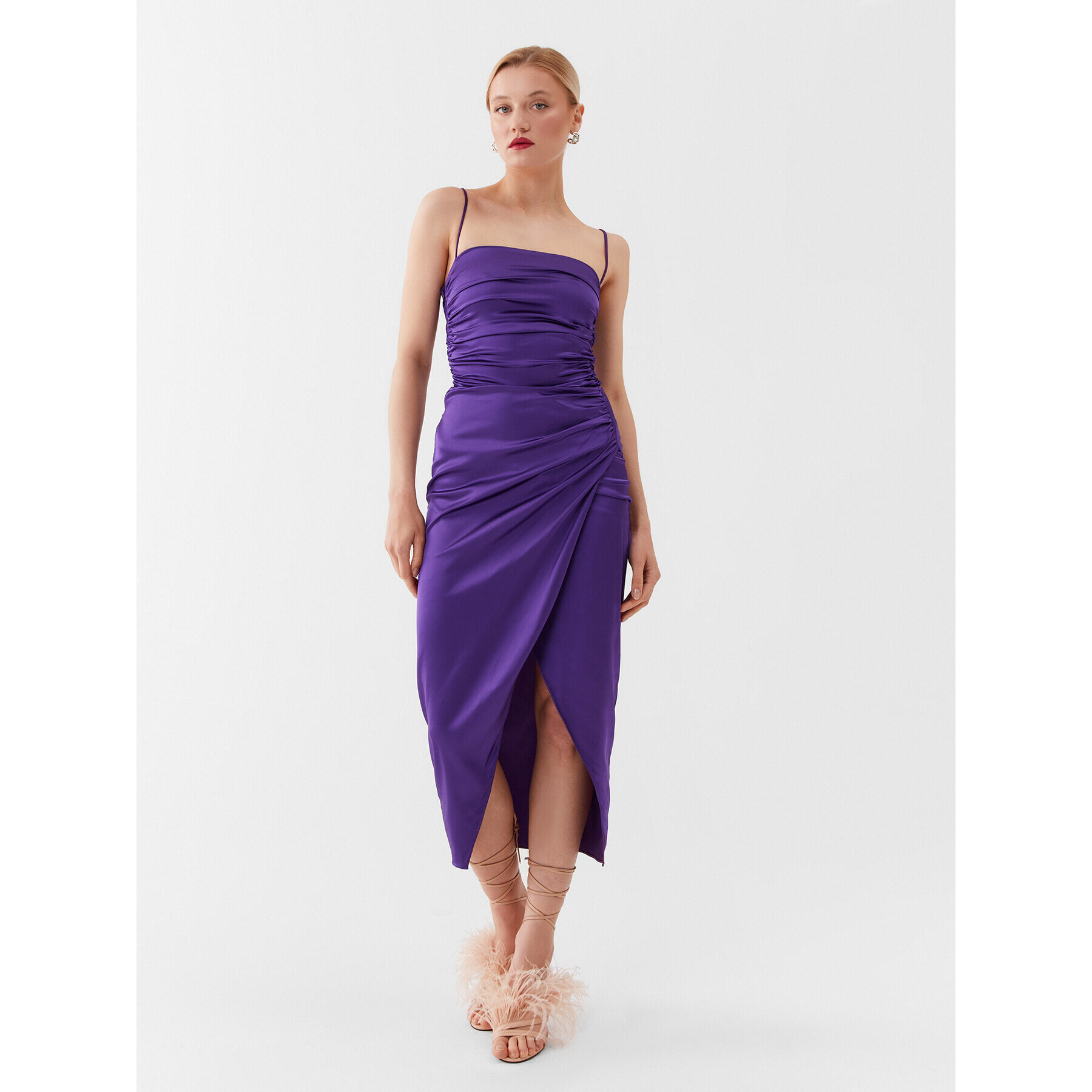 Patrizia Pepe Rochie cocktail 2A2545/A644-M448 Violet Regular Fit - Pled.ro