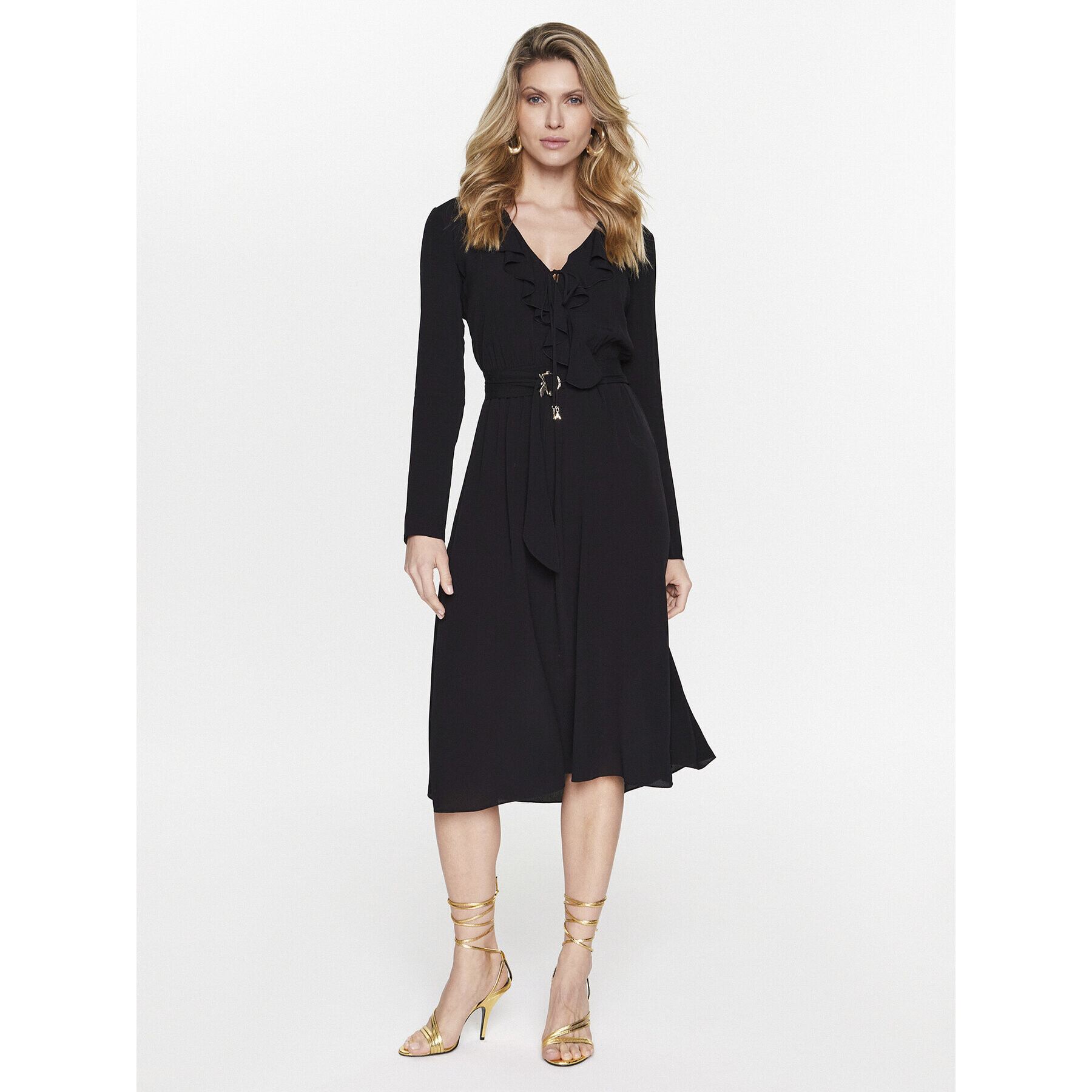 Patrizia Pepe Rochie cocktail 8A1128/A8I1-K103 Negru Regular Fit - Pled.ro