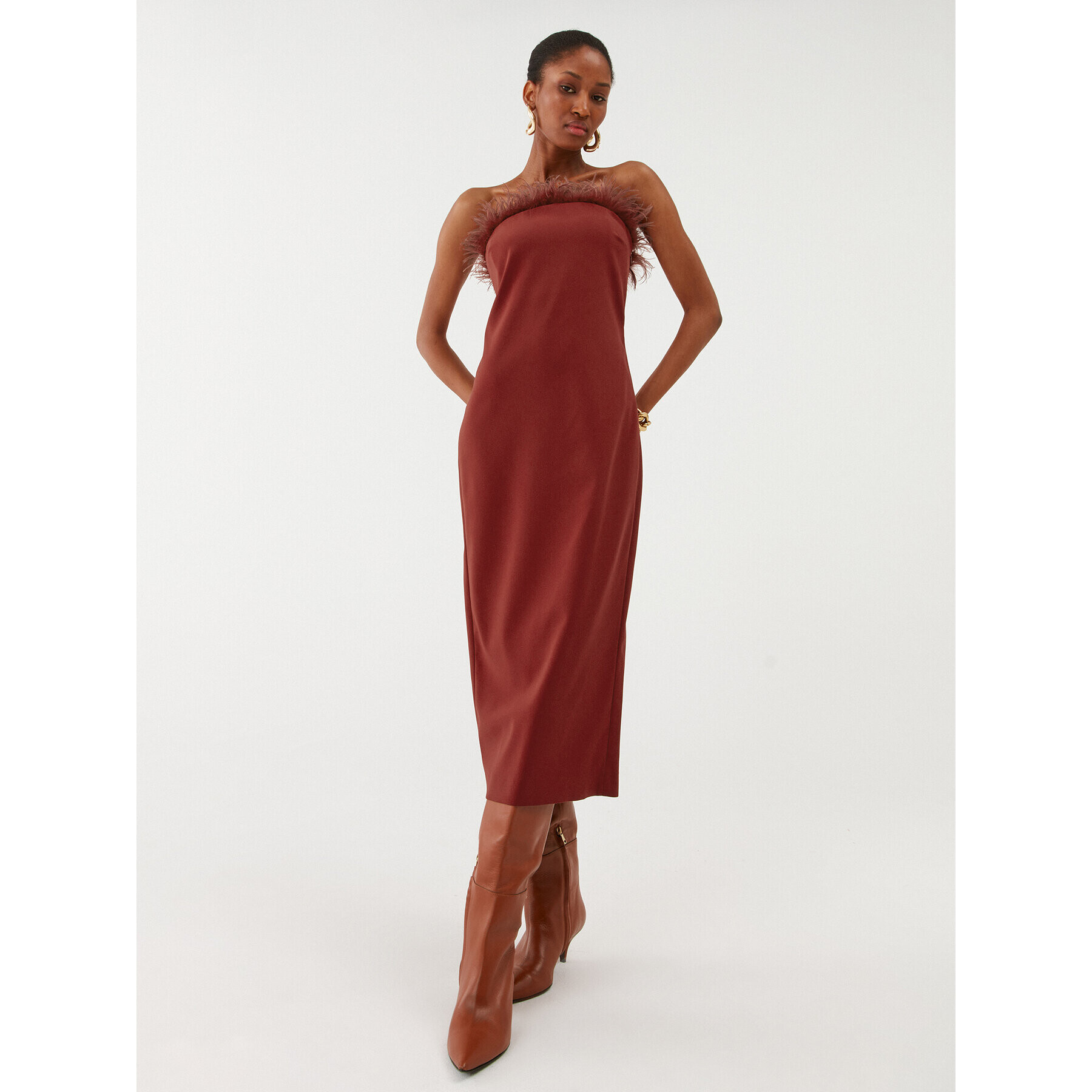 Patrizia Pepe Rochie cocktail 8A1202/A6F5-R799 Roșu Slim Fit - Pled.ro