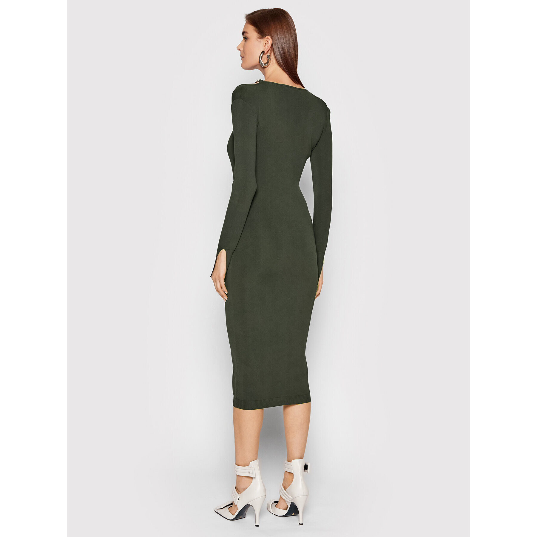 Patrizia Pepe Rochie de zi 8A0922/K007-S635 Verde Slim Fit - Pled.ro