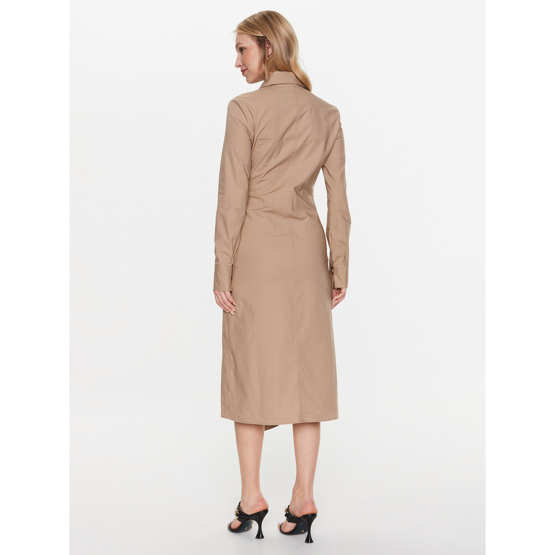 Patrizia Pepe Rochie tip cămașă 8A1090/A4XB-B752 Bej Regular Fit - Pled.ro