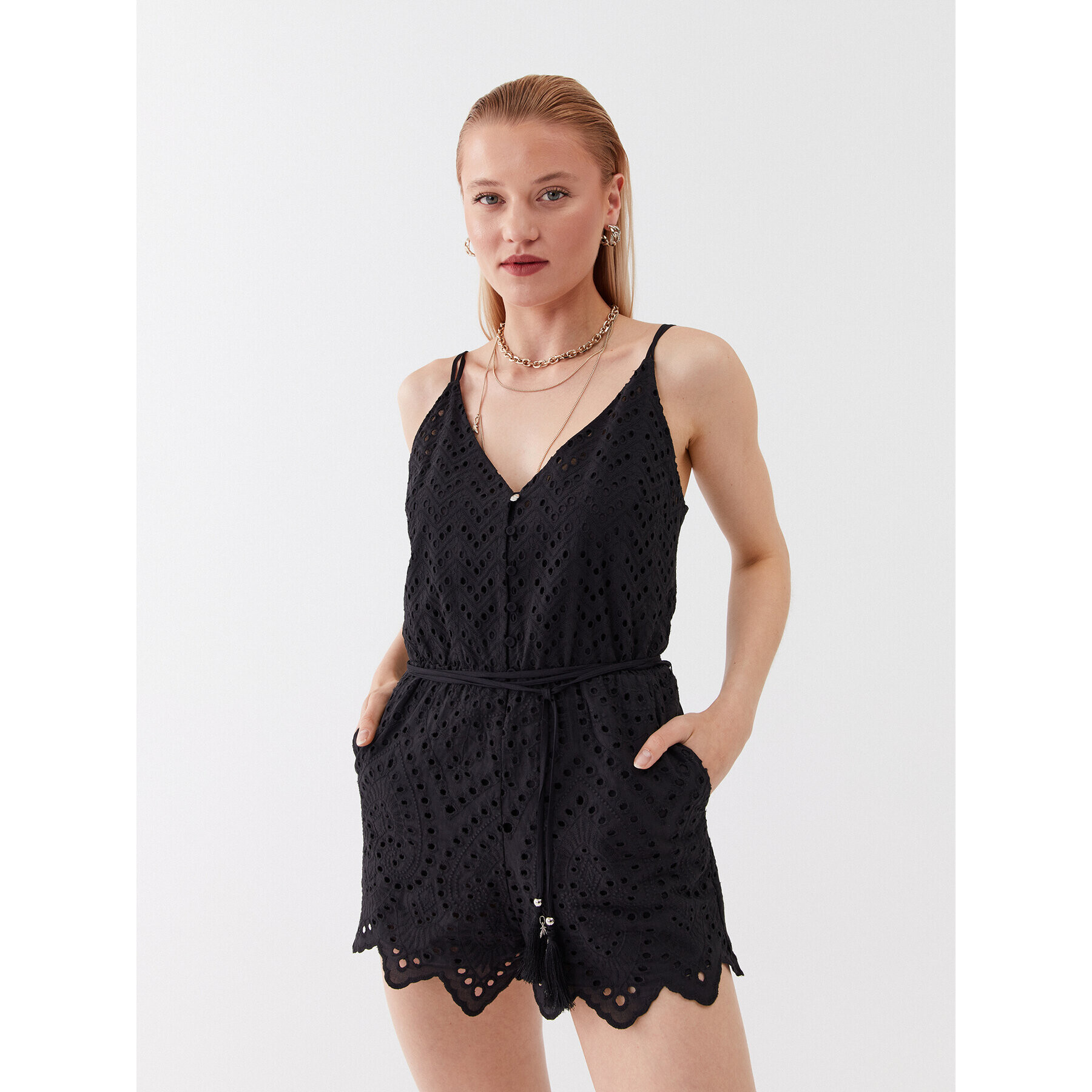 Patrizia Pepe Salopetă 2T0032/A288-K103 Negru Regular Fit - Pled.ro