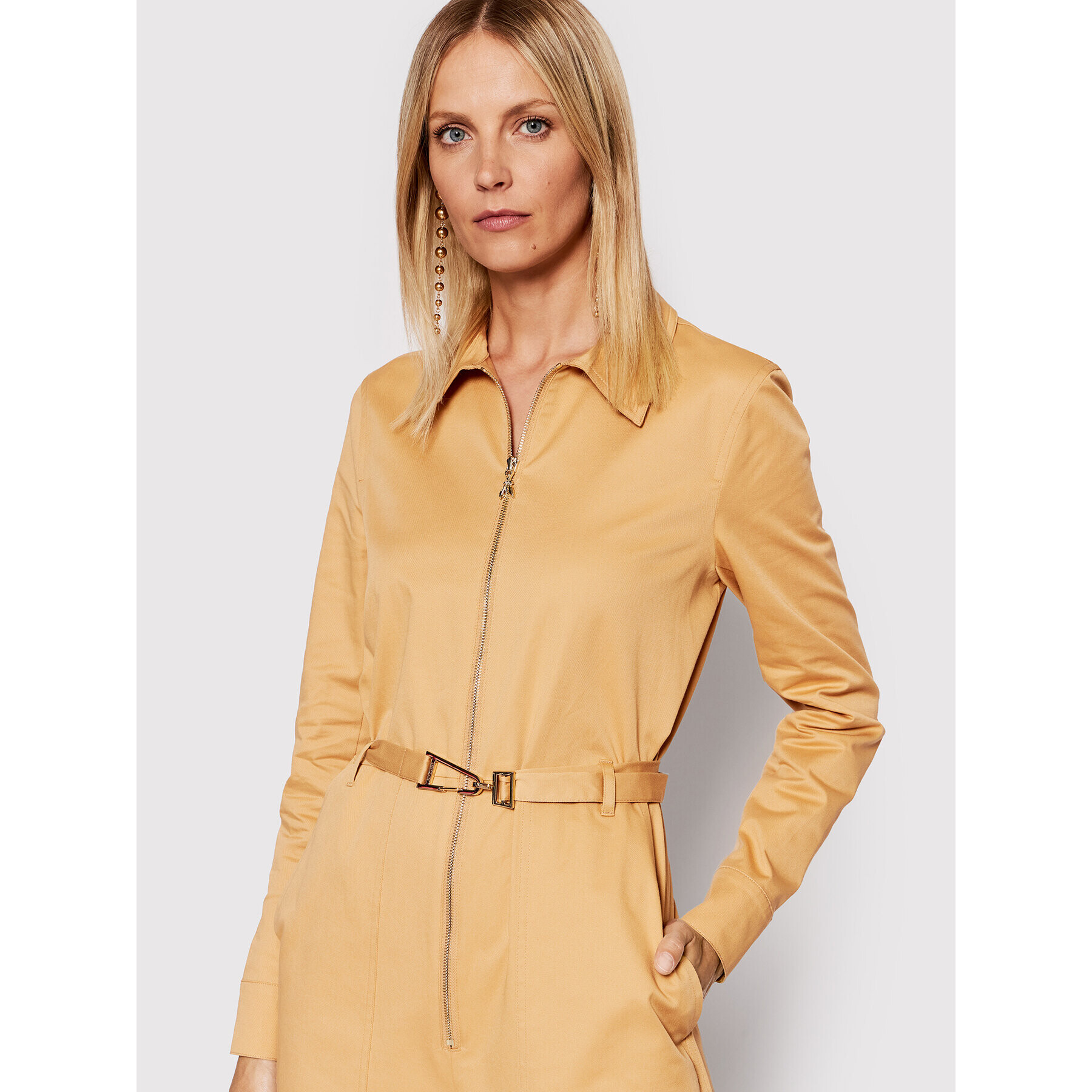 Patrizia Pepe Salopetă 8T0009/A403-B742 Maro Loose Fit - Pled.ro