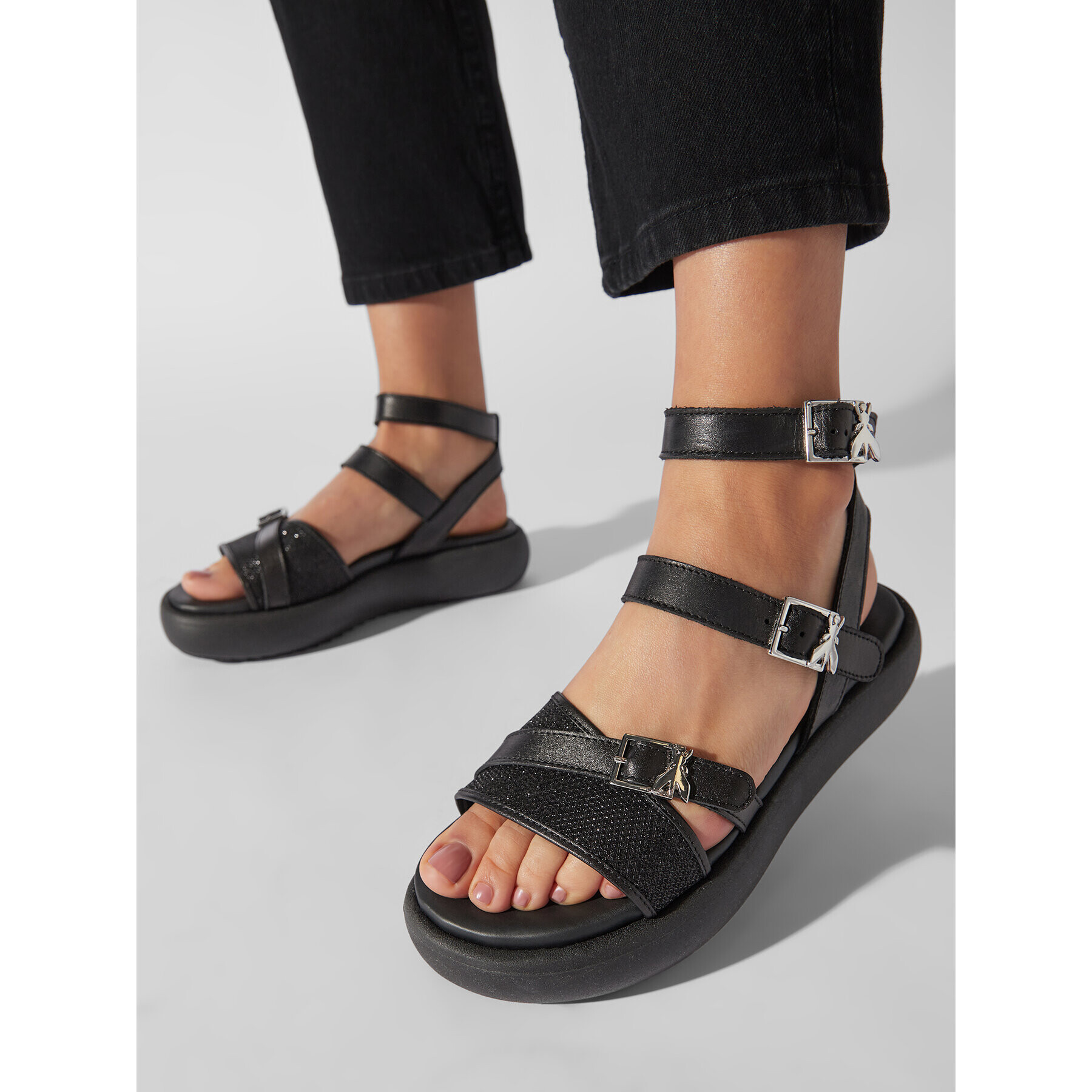 Patrizia Pepe Sandale PJ234.01 S Negru - Pled.ro