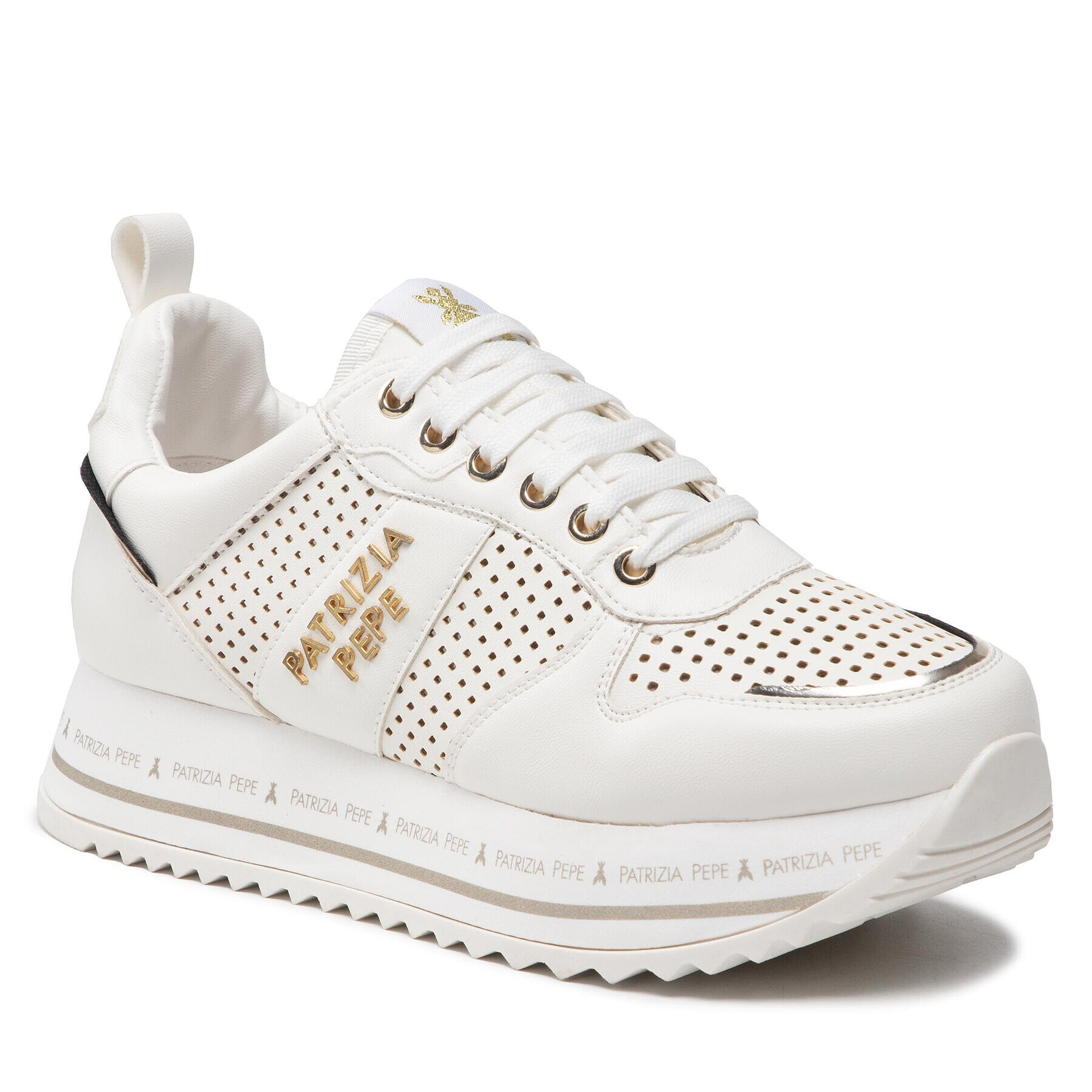 Patrizia Pepe Sneakers PJ150.06 S Alb - Pled.ro